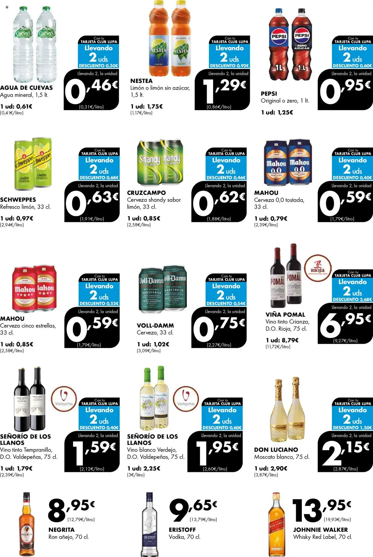 Lupa Supermercados folleto │ válido desde el 18.09.2025 | Página: 8 | Productos: Ron, Vino, Cerveza, Whisky