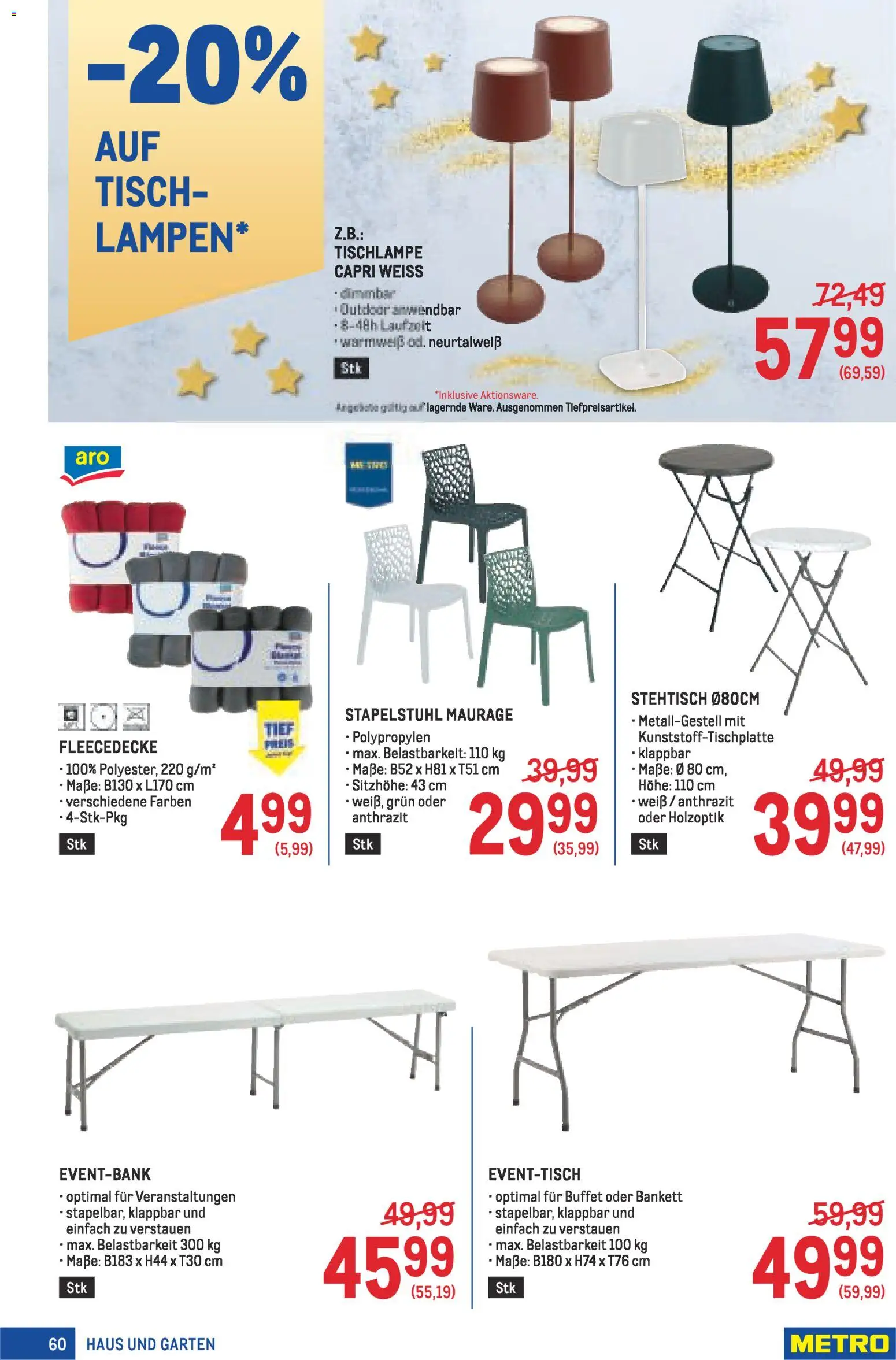 Metro angebote Profi gültig ab 13.11.2025 | Seite: 60 | Produkte: Tisch