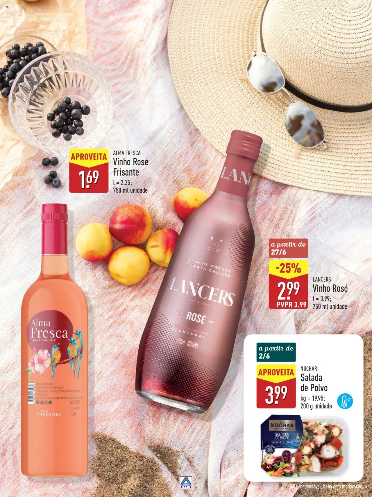 Aldi Especial Verão  │ válido de 09.06.2025 | Página: 9 | Produtos: Polvo, Vinho, Salada