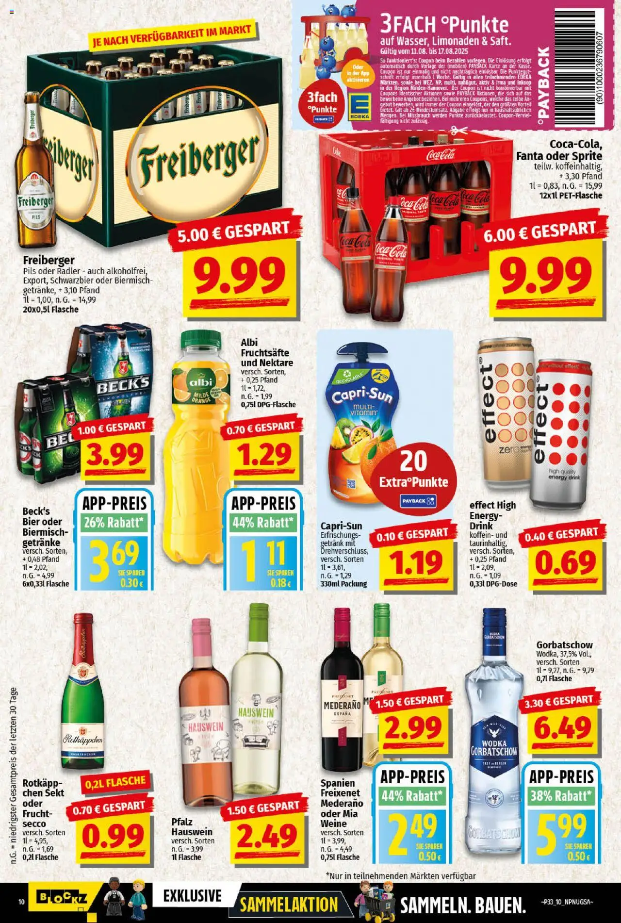 NP Discount Prospekt 	 - gültig ab dem 11.08.2025 | Seite: 10 | Produkte: Coca cola, Freixenet, Bier, Pils