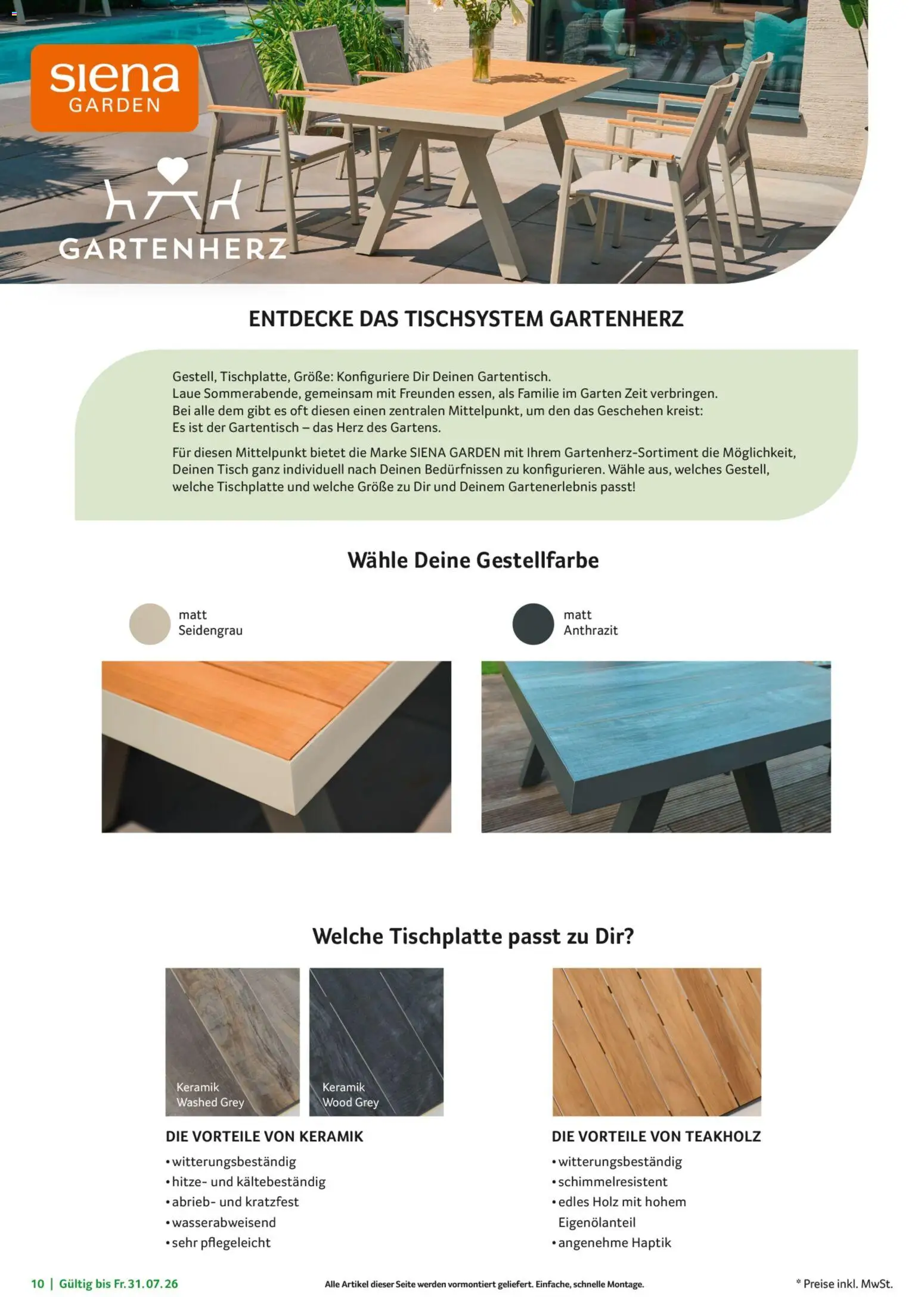 Selgros Garten Exklusiv – gültig ab 19.07.2026 | Seite: 10 | Produkte: Tisch