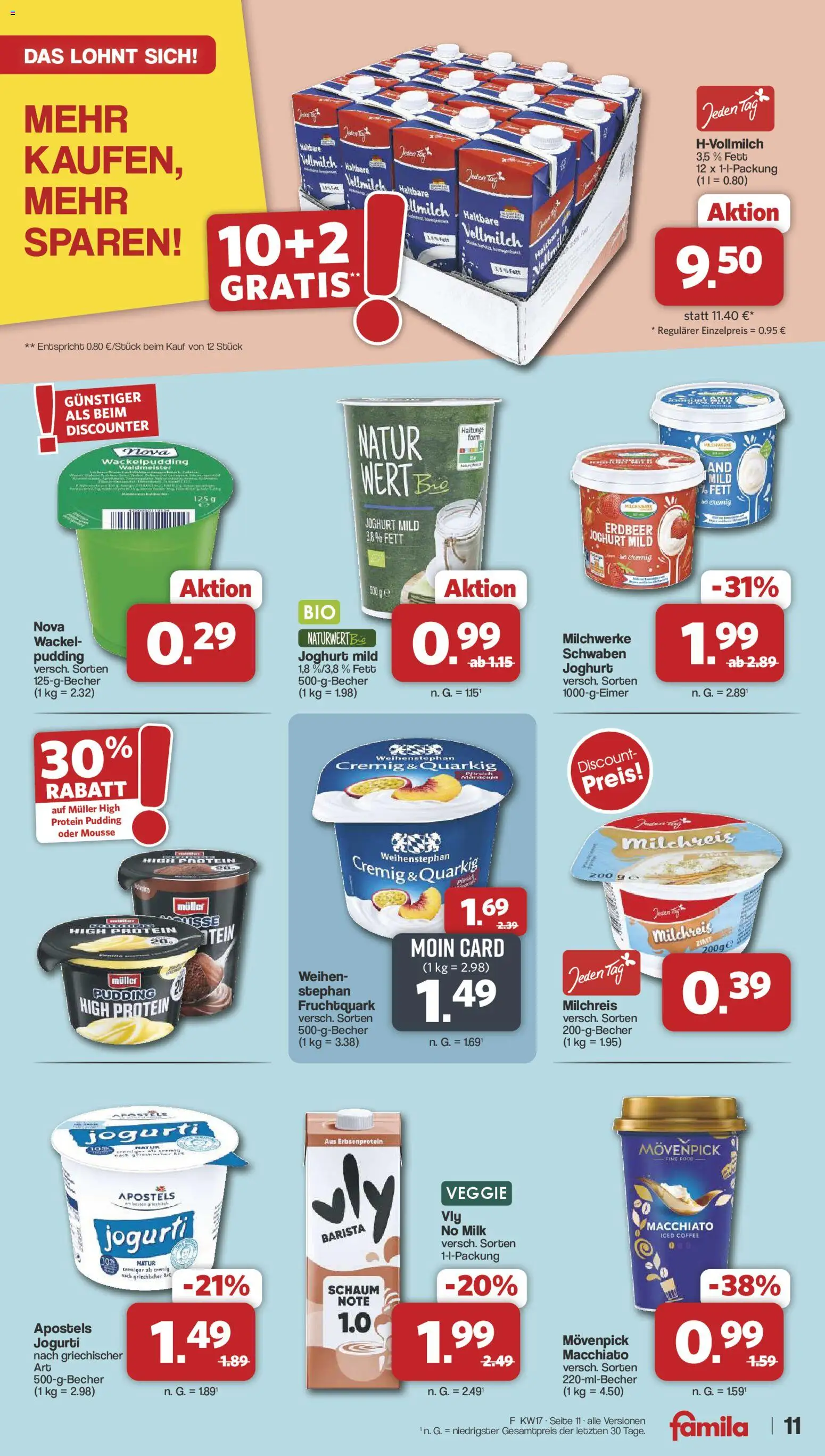 Famila Nordwest Prospekt 	 – gültig ab 20.04.2026 | Seite: 11 | Produkte: High protein pudding, Joghurt, Pudding