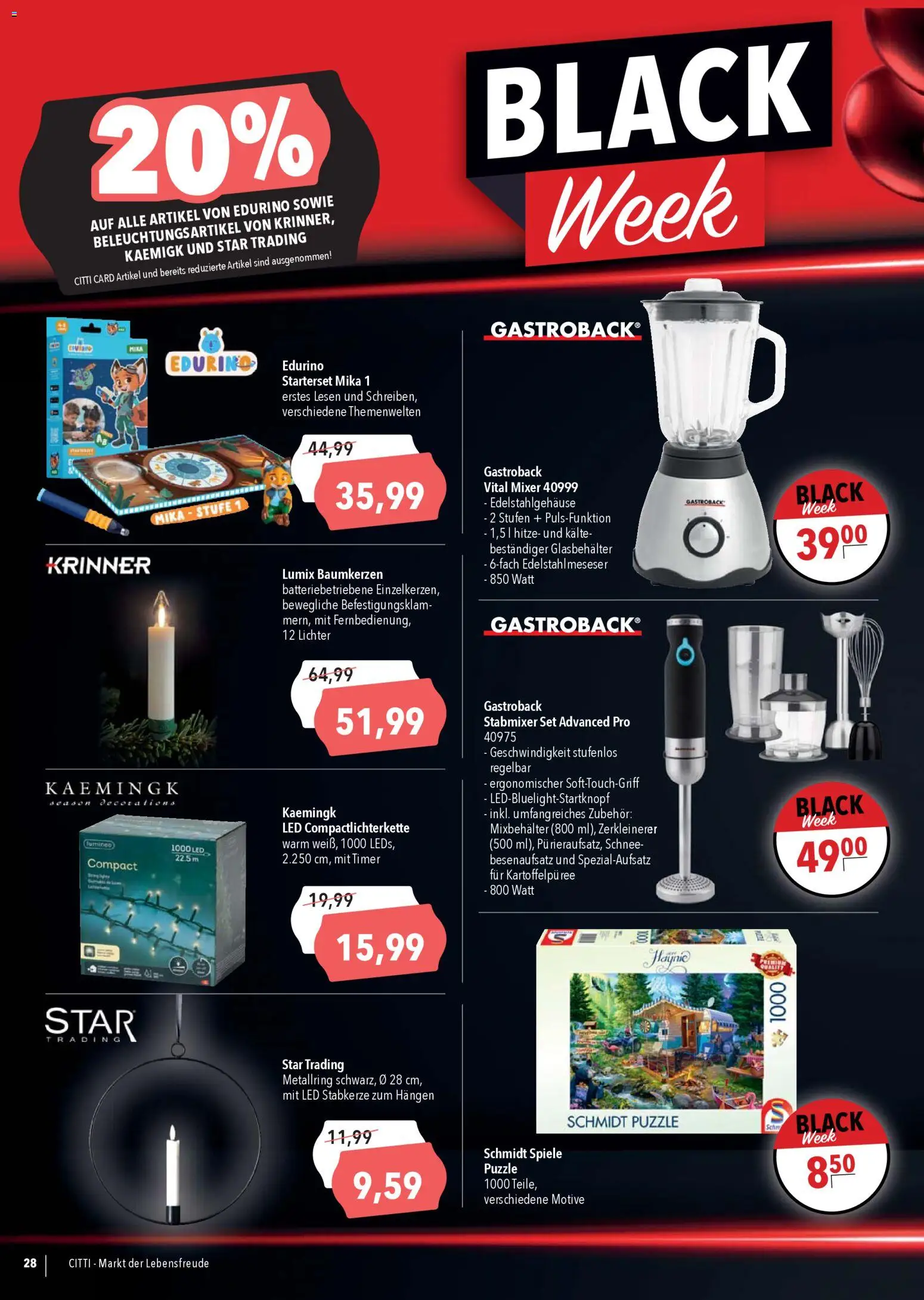 CITTI Markt - Black Friday – gültig ab 26.11.2025 | Seite: 36 | Produkte: Mixer, Stabmixer