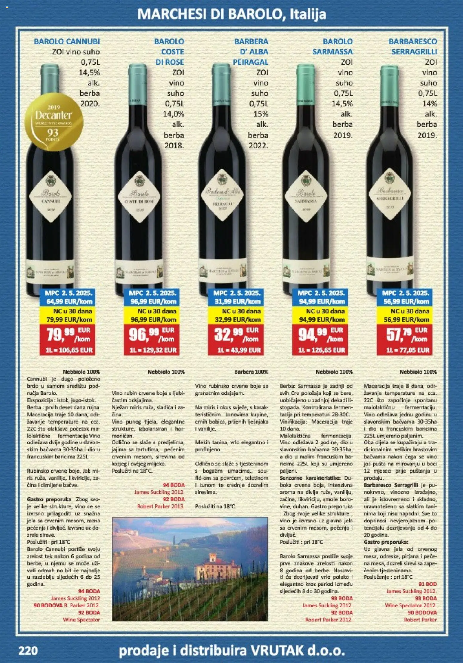 Vrutak katalog | vrijedi od 01.11.2025 | Stranica: 220 | Proizvodi: Miris, Vino