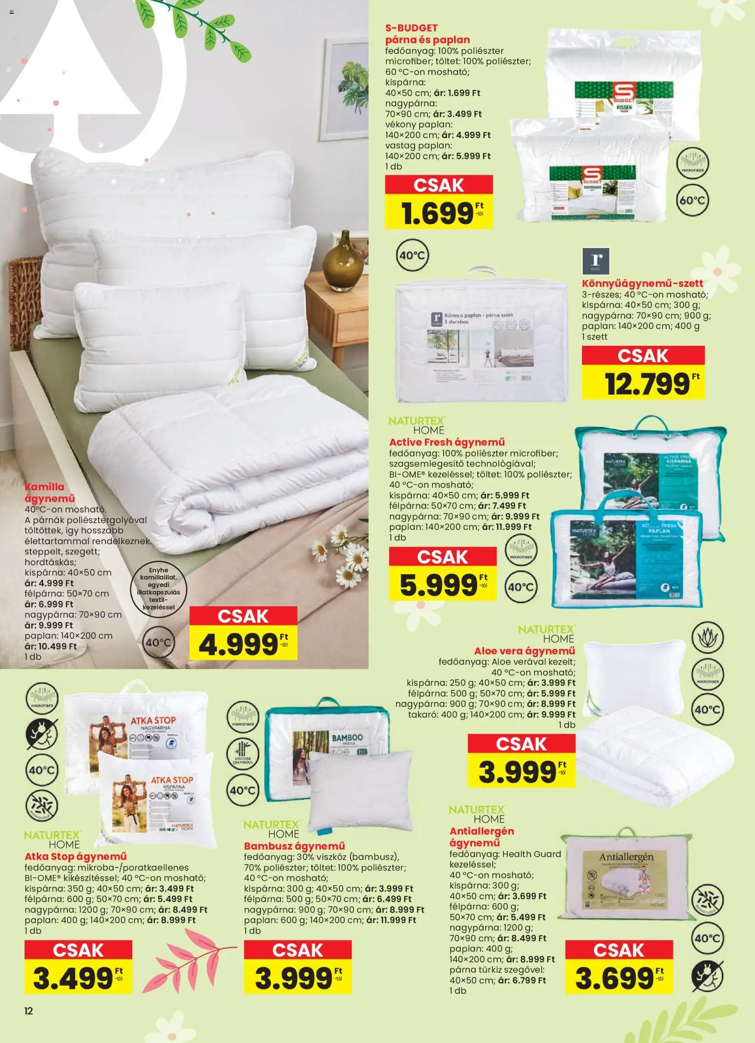 Interspar akciós ujság - amely érvényes a következő dátumtól: 04.03.2026 | Oldal: 12 | Termékek: Paplan, Takaró, Aloe vera, Ágynemű