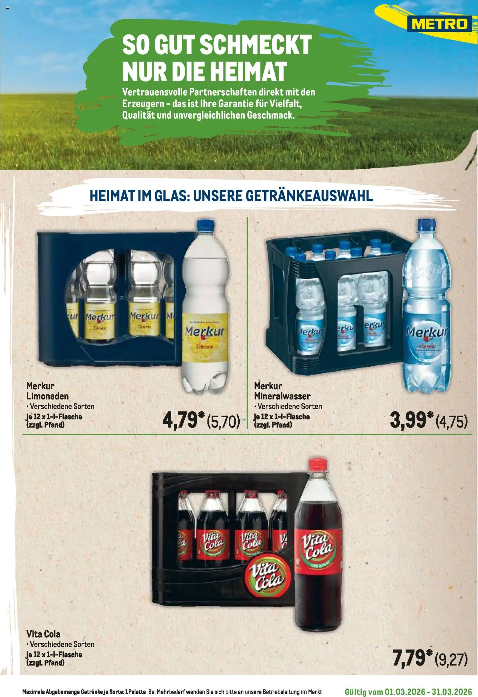 Metro Regionaler Flyer – gültig ab 01.03.2026 | Seite: 79 | Produkte: Cola, Mineralwasser, Vita cola