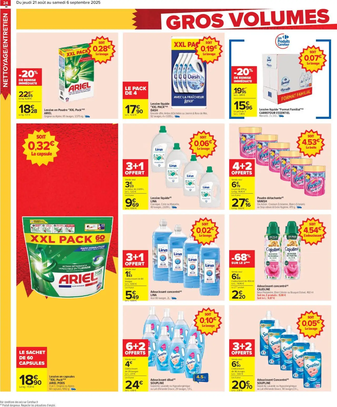  | Page: 26 | Produits: Ariel, Lait d'amande, Lessive en poudre, Lait
