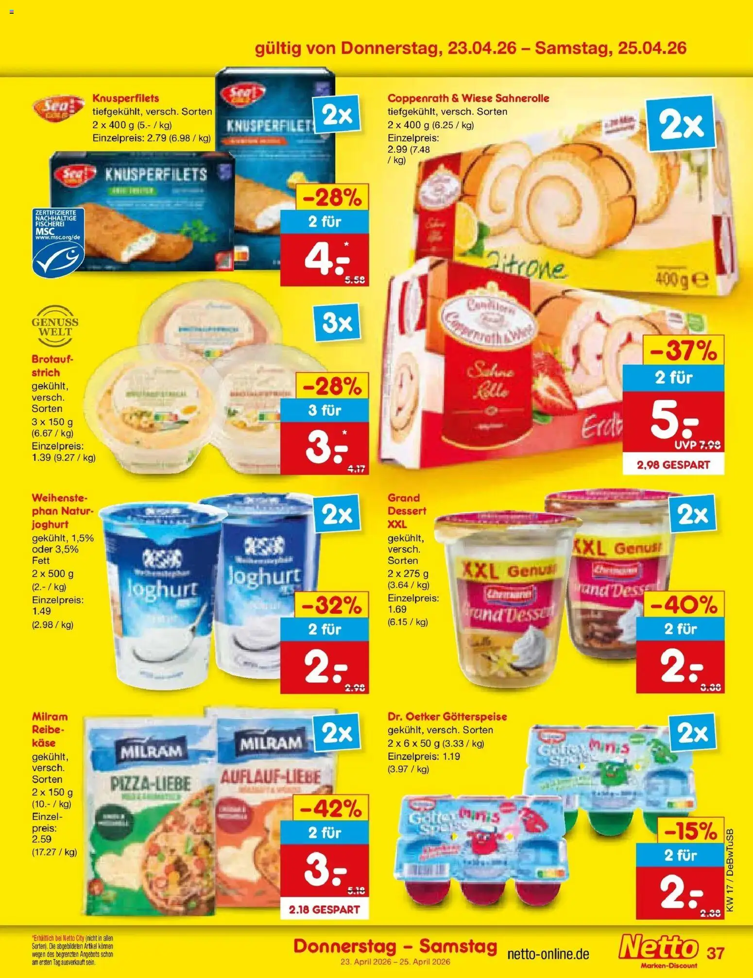 Netto Marken-Discount Prospekt Waiblingen-Bittenfeld	 – gültig ab 20.04.2026 | Seite: 53 | Produkte: Käse, Joghurt, Milram