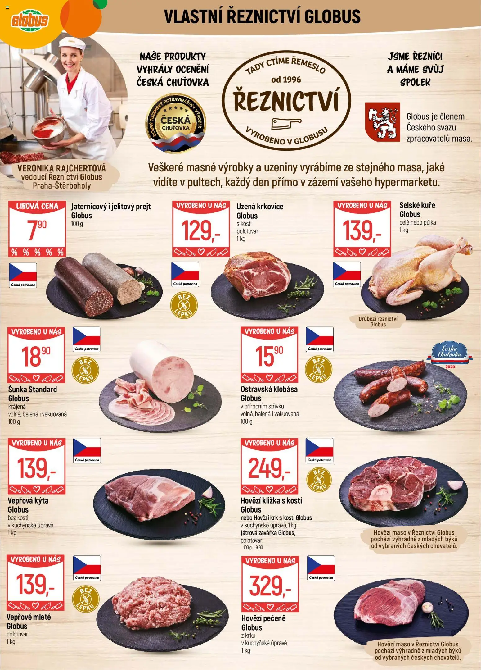 Globus leták - Praha-Štěrboholy od 28.01.2026 | Strana: 5 | Produkty: Hovězí, Uzeniny, Kýta, Uzená krkovice