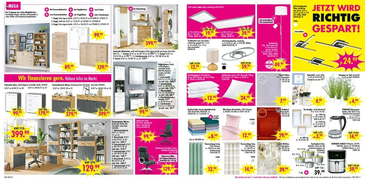 SB Möbel Boss Prospekt Bielefeld	 – gültig ab 06.09.2025 | Seite: 6 | Produkte: Armatur, Hochschrank, Chefsessel, Schal