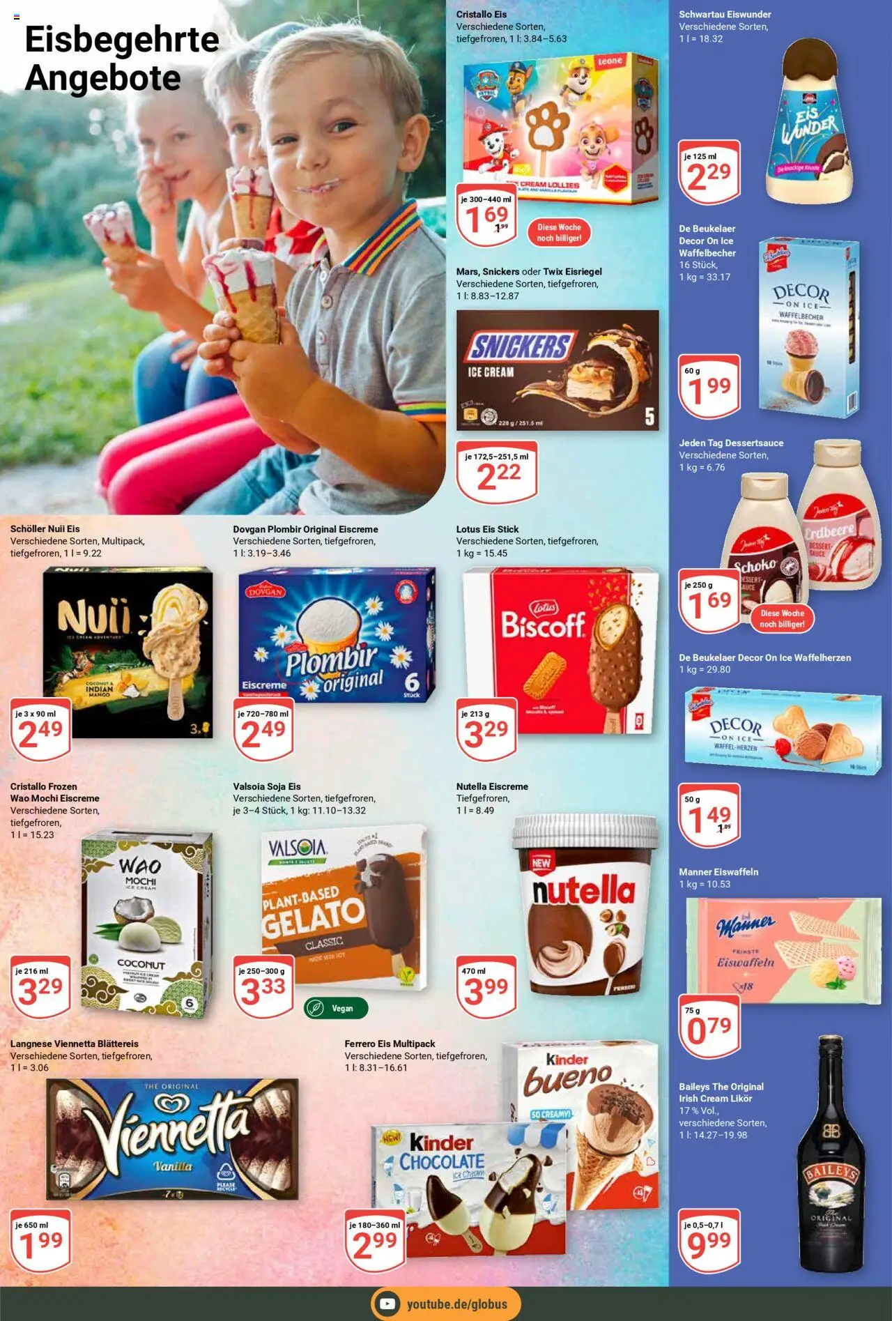 Globus Prospekt 	 - gültig ab dem 18.08.2025 | Seite: 10 | Produkte: Eiscreme, Twix, Nutella, Mochi