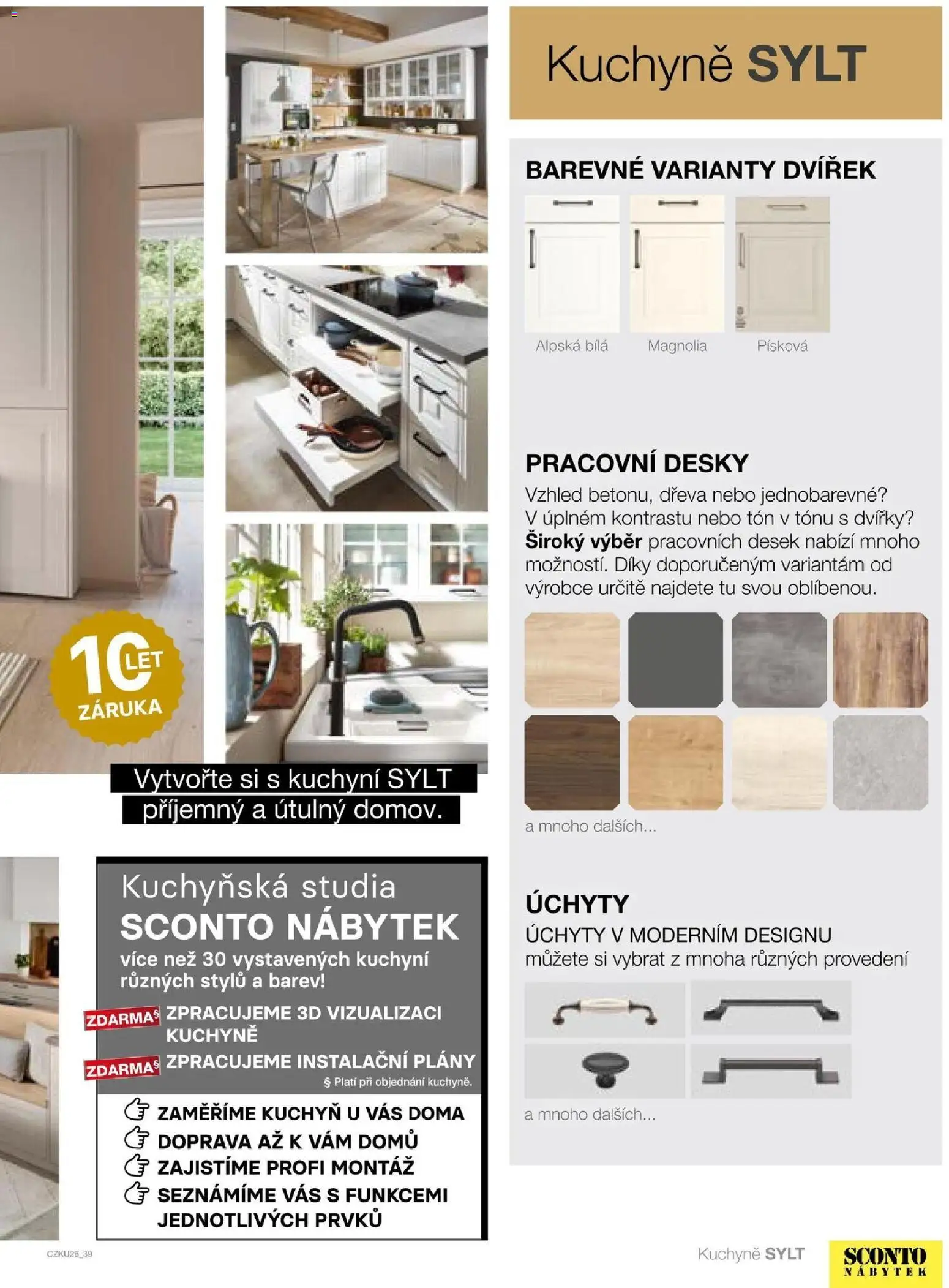 Sconto nábytek katalog - Kuchyně na míru od 06.01.2026 | Strana: 39 | Produkty: Nábytek, Desky, Kuchyně