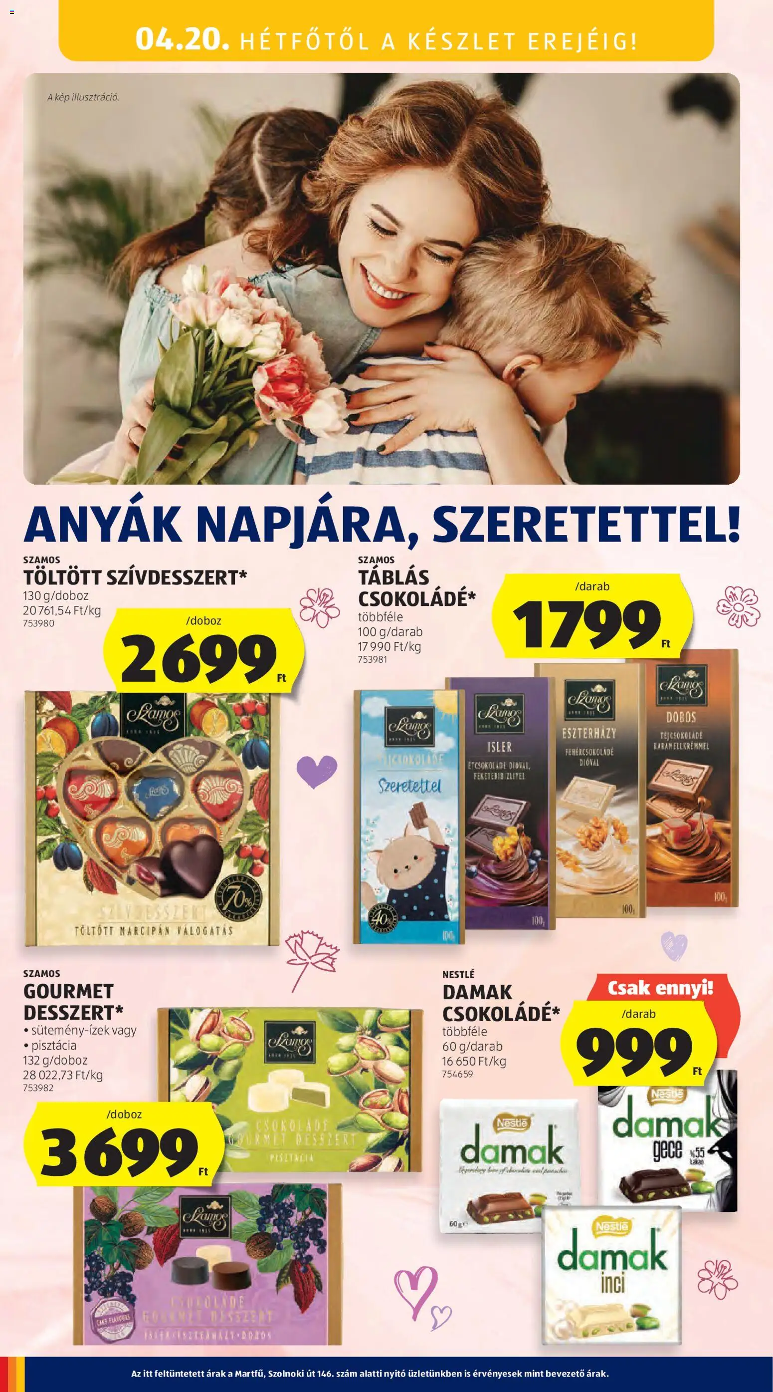 Aldi akciós ujság - amely érvényes a következő dátumtól: 16.04.2026 | Oldal: 48 | Termékek: Marcipan, Étcsokoládé, Tejcsokoládé, Csokoládé