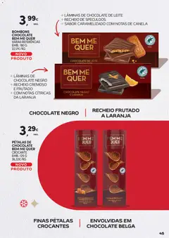 Pré-visualização BOMBONS CHOCOLATE BEM ME QUER, Bombons de chocolate várias referências. EMB.: 180 G válido de 11.11.2025 | Página: 45