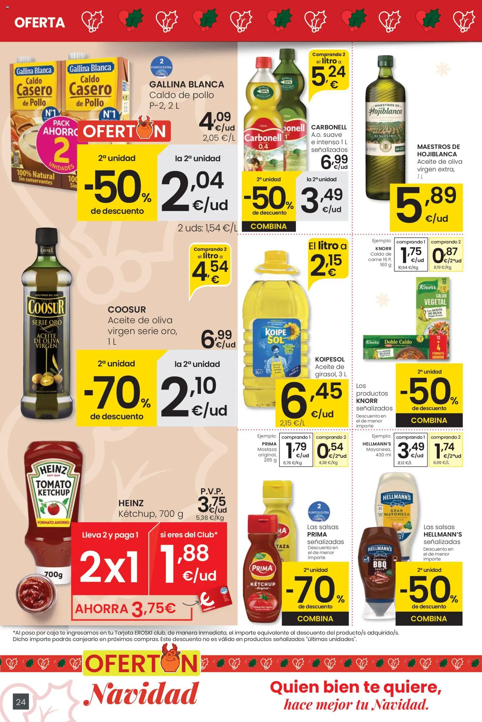 Eroski - Ofertón Navidad  │ válido desde el 27.11.2025 | Página: 24 | Productos: Aceite, Té, Aceite de oliva virgen extra, Caja