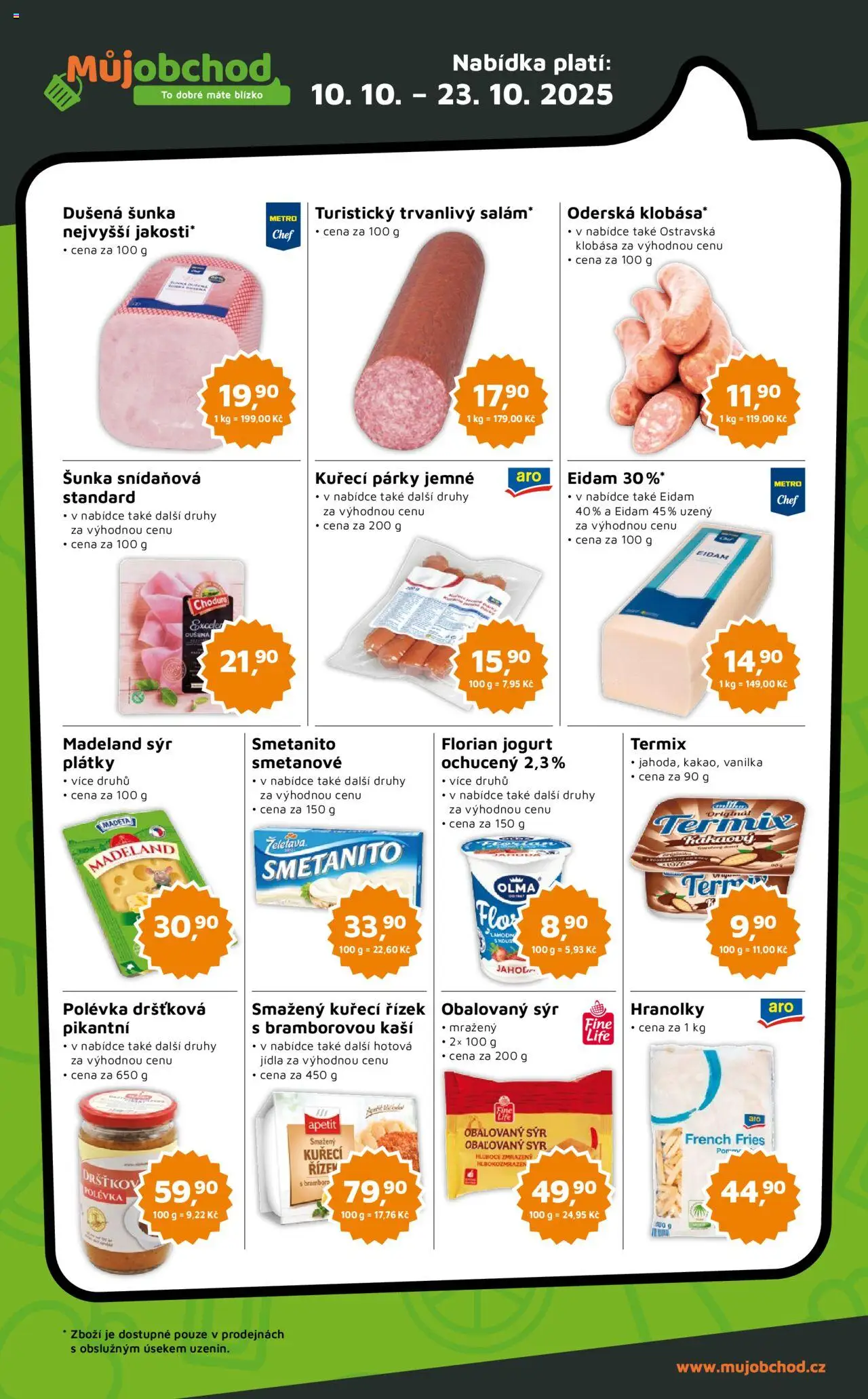 Můj obchod leták - Brand od 10.10.2025 | Strana: 2 | Produkty: Jogurt, Šunka, Sýr Smetanito, Termix