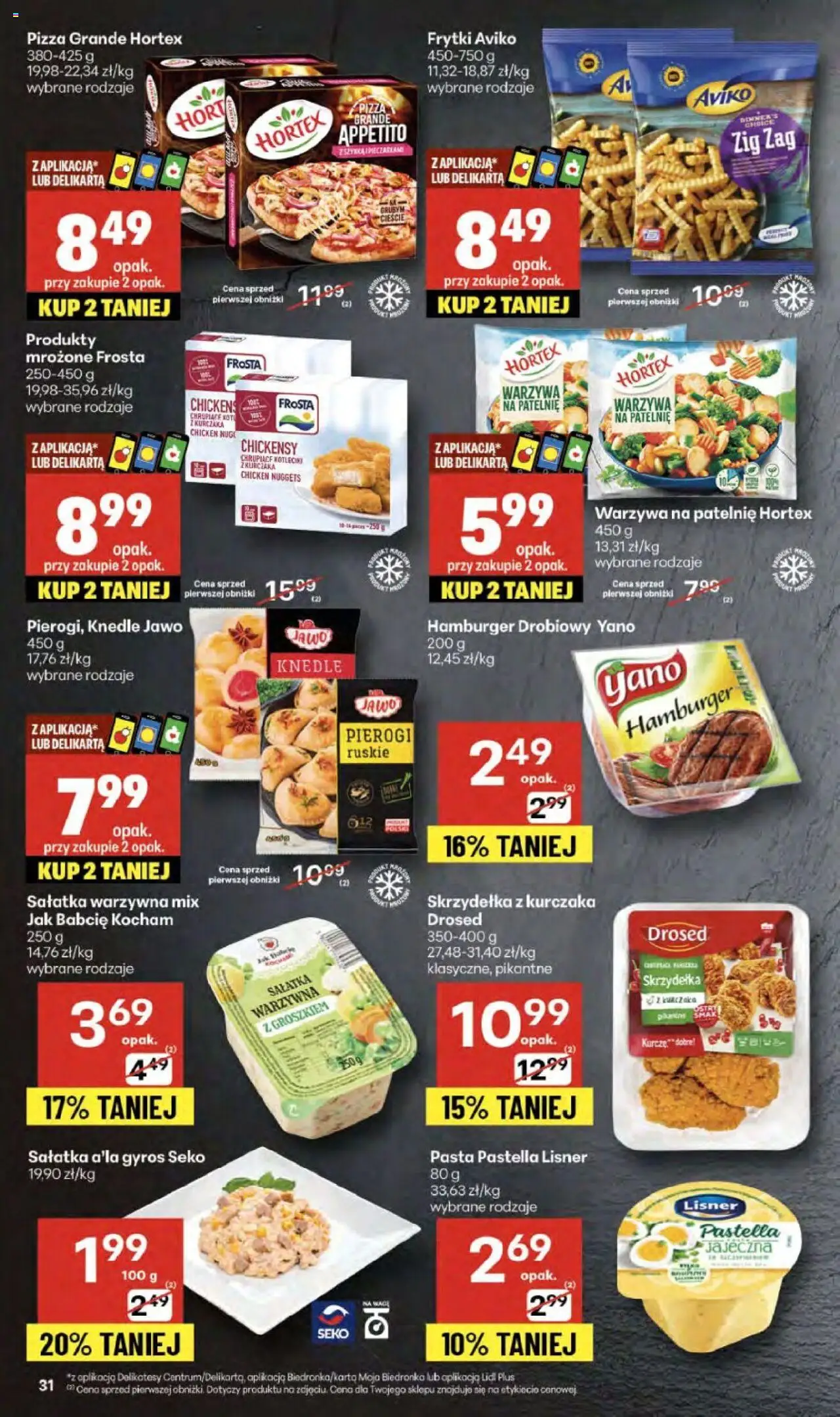 Delikatesy Centrum Gazetka od 11.09.2025 | Strona: 31 | Produkty: Hamburger, Nuggets, Knedle, Sałatka