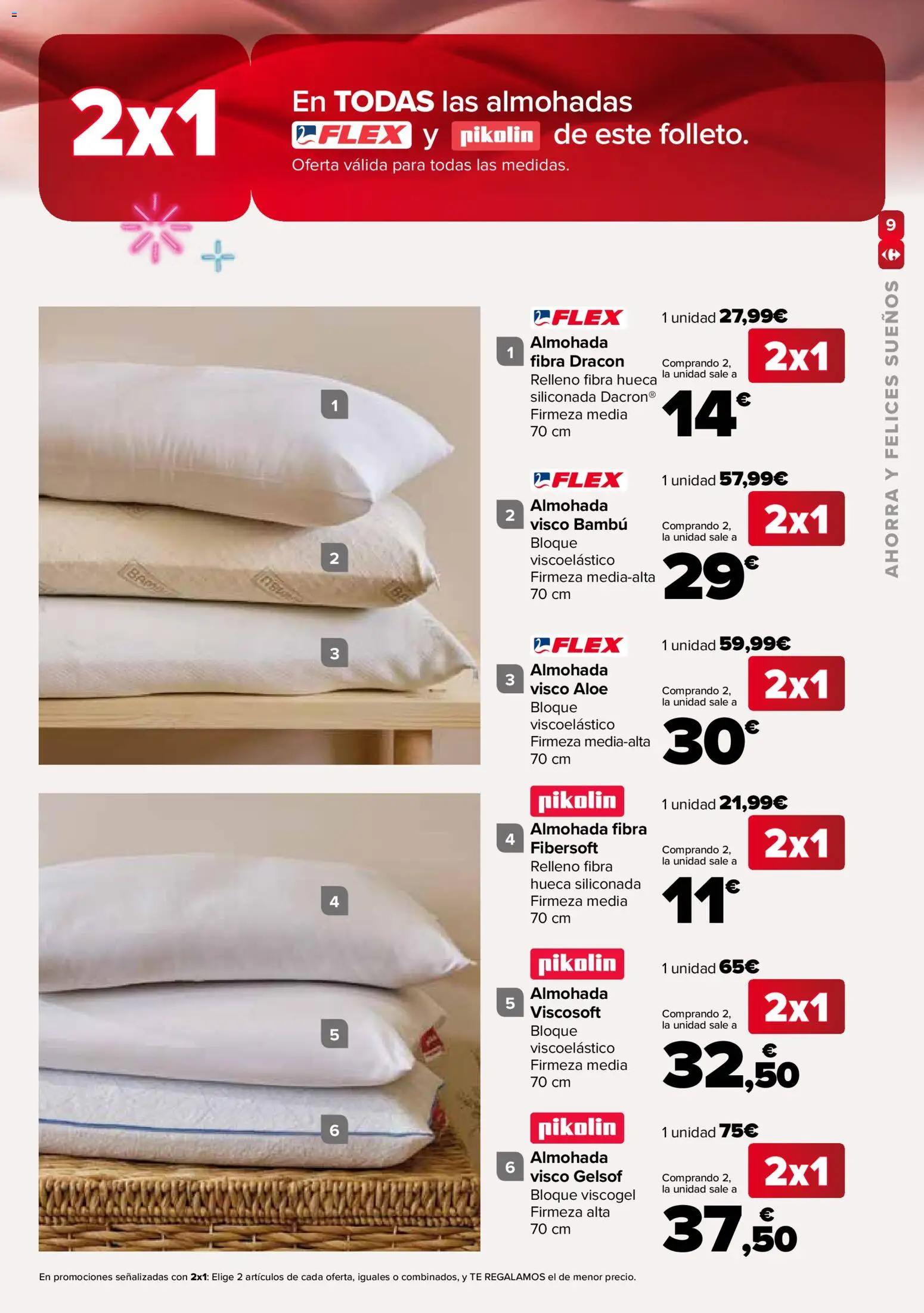 Carrefour Colchones │ válido desde el 25.02.2026 | Página: 9 | Productos: Té, Almohada