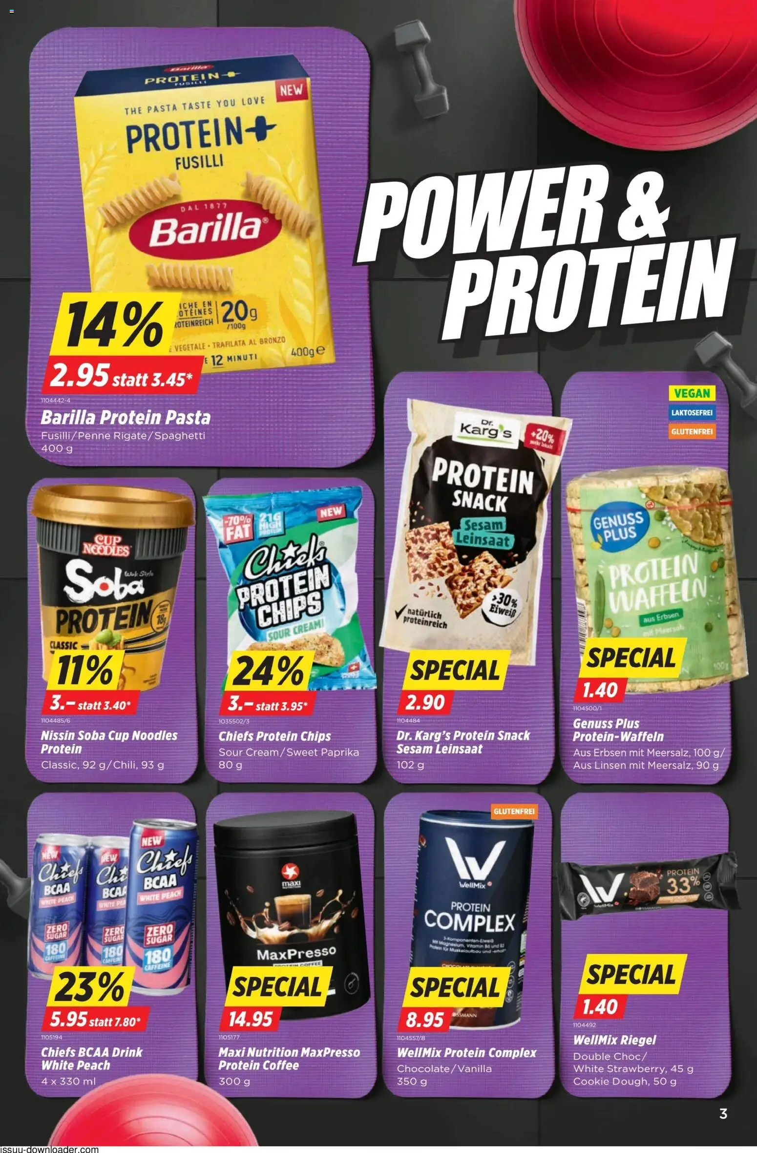 Denner aktionen – gültig ab 09.04.2026 | Seite: 3 | Produkte: Barilla, Waffeln, Erbsen, Chips