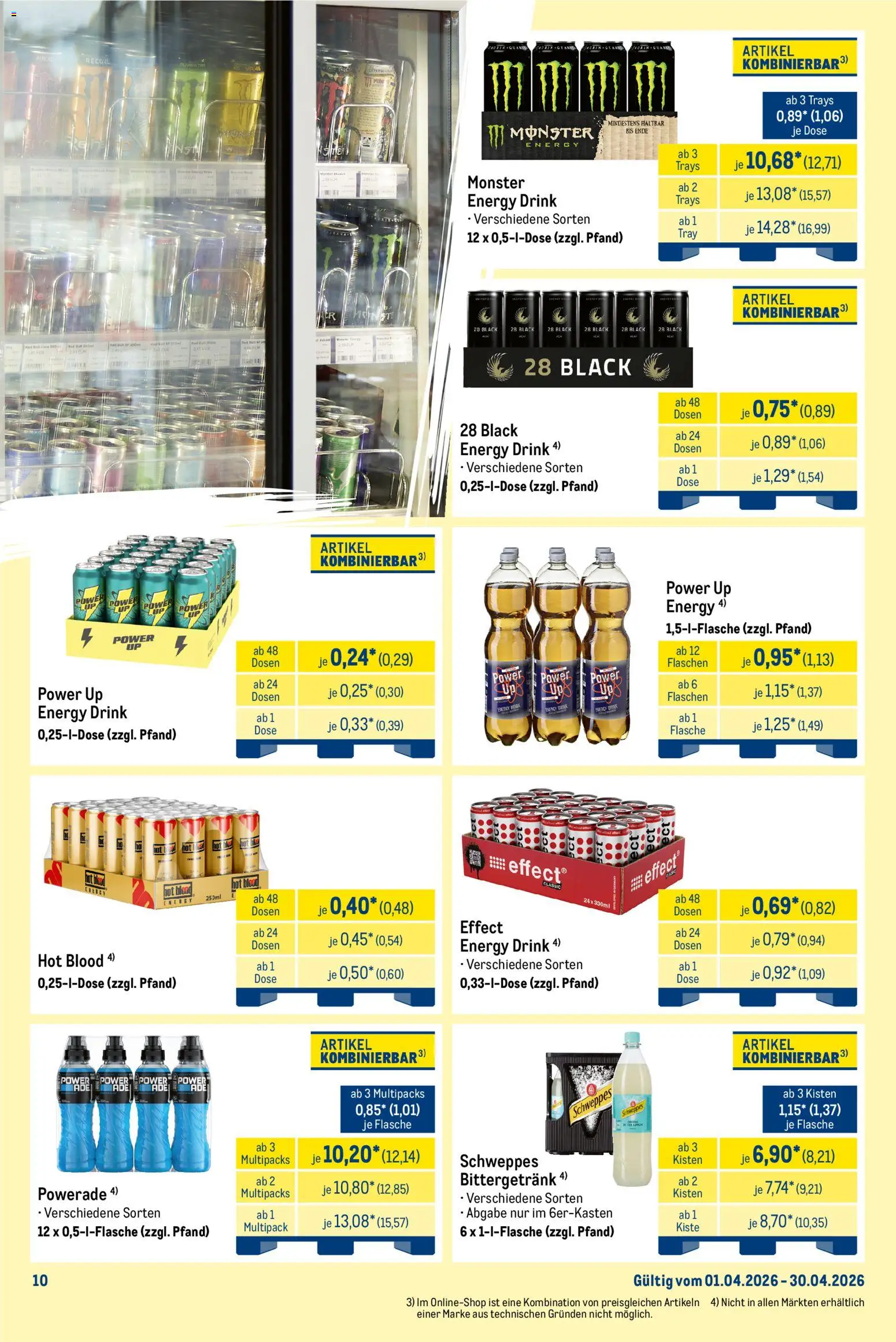 Metro Monats-Mix – gültig ab 01.04.2026 | Seite: 11 | Produkte: Energy, Schweppes, Monster, Powerade