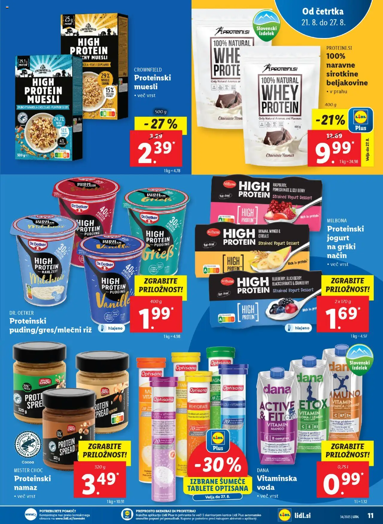 Lidl katalog │ velja od 21.08.2025 | Stran: 19 | Izdelki: Muesli, Jogurt, Riz, Mango