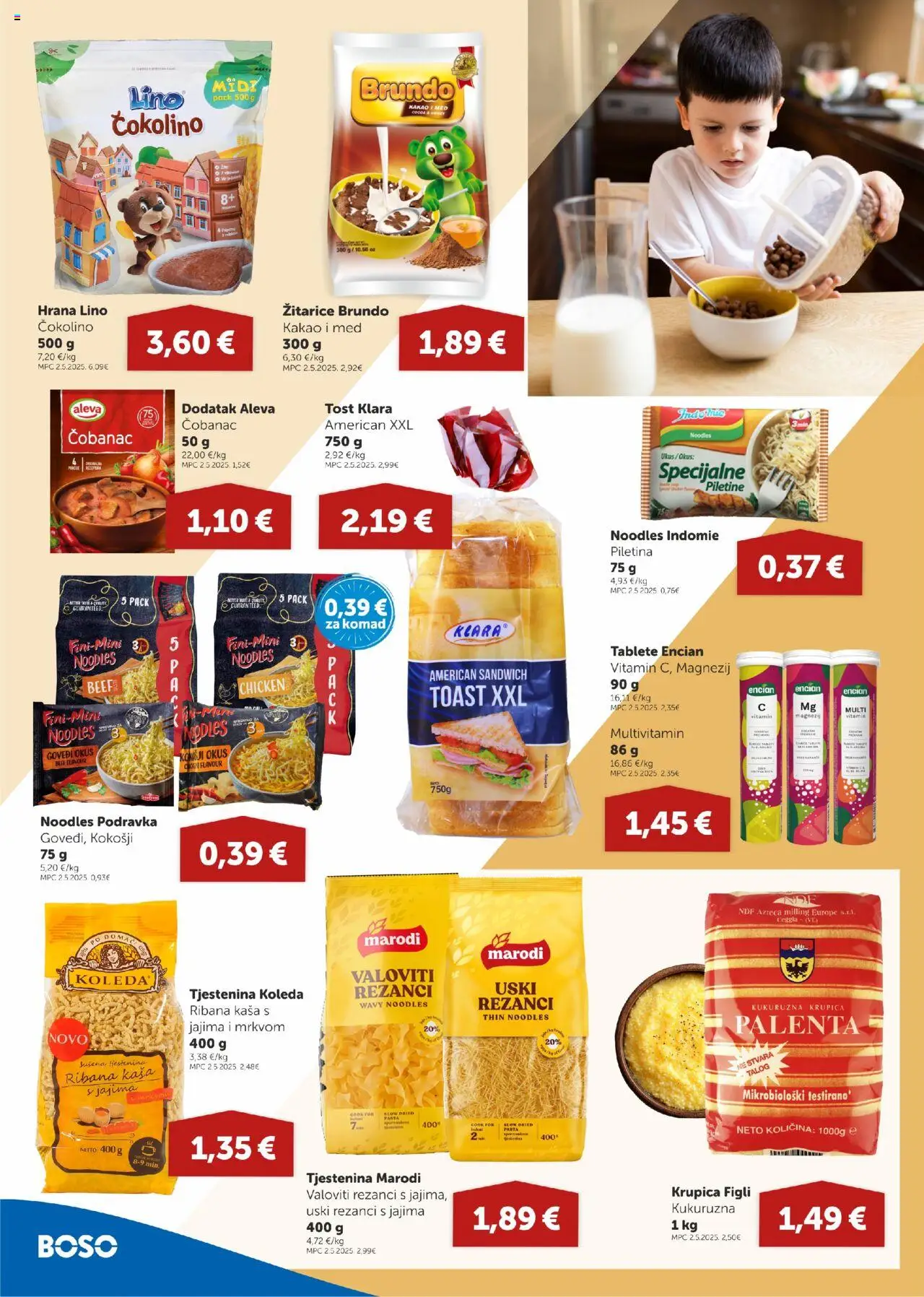 Boso katalog | vrijedi od 11.09.2025 | Stranica: 6 | Proizvodi: Toast, Podravka, Piletina, Palenta