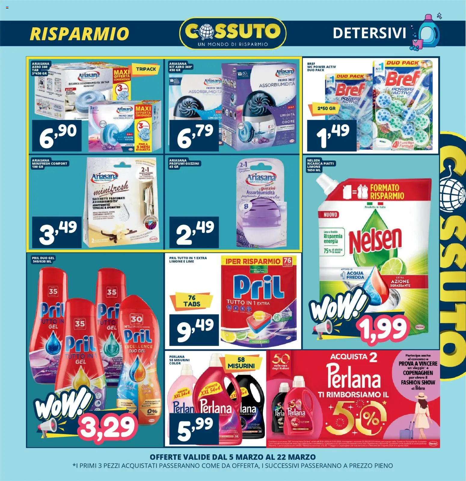 Volantino Cossuto del 05.03.2026 | Pagina: 3 | Prodotti: Acqua, Limone, Lime, WC