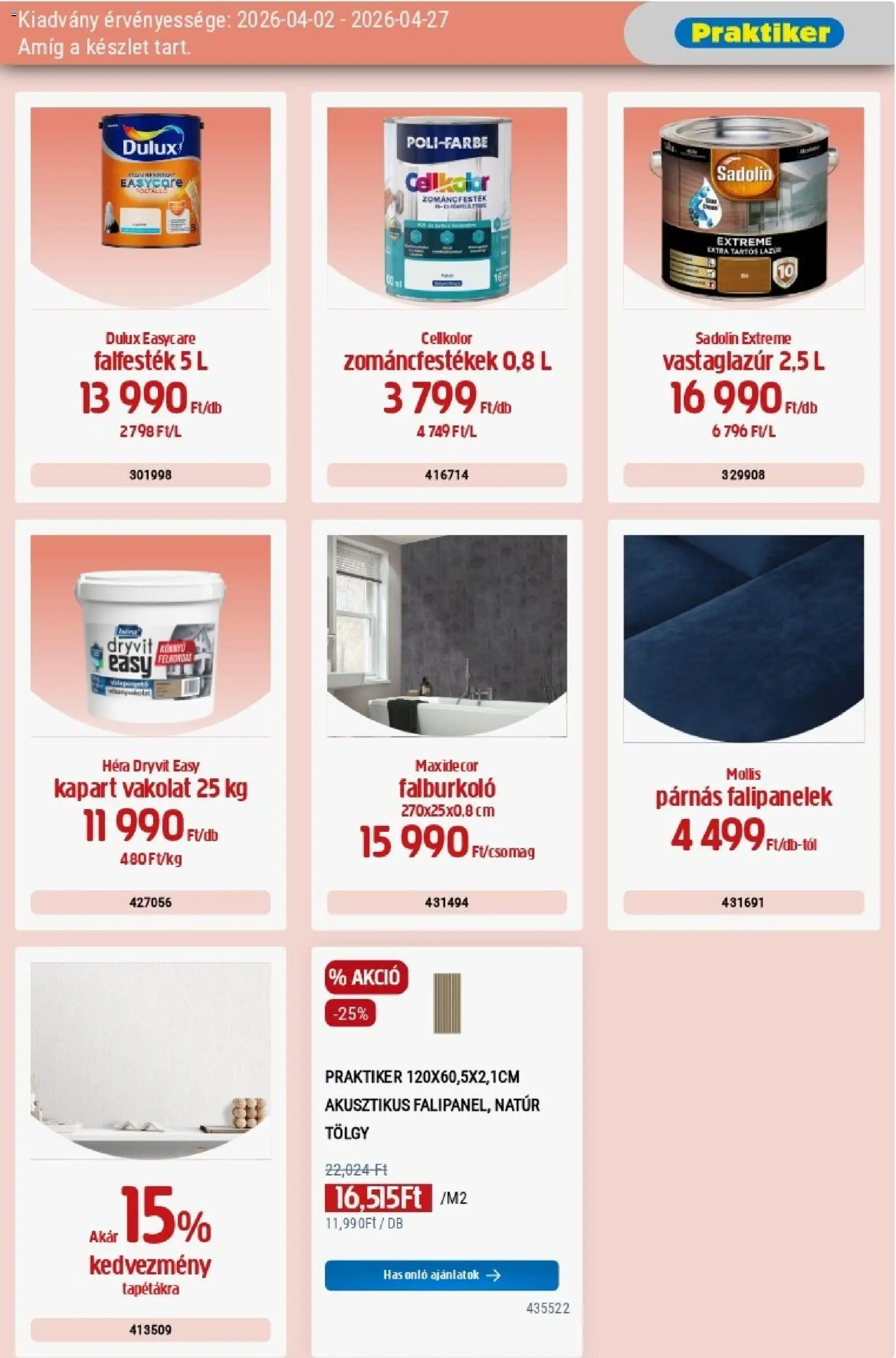 Praktiker akciós ujság - amely érvényes a következő dátumtól: 02.04.2026 | Oldal: 9