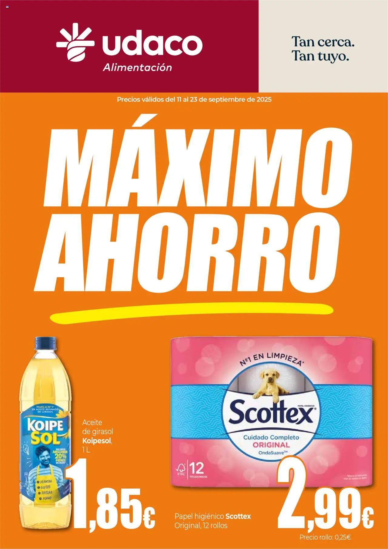 Unide - Máximo Ahorro  │ válido desde el 11.09.2025 | Página: 1 | Productos: Aceite, Papel higienico, Aceite de girasol, Plancha
