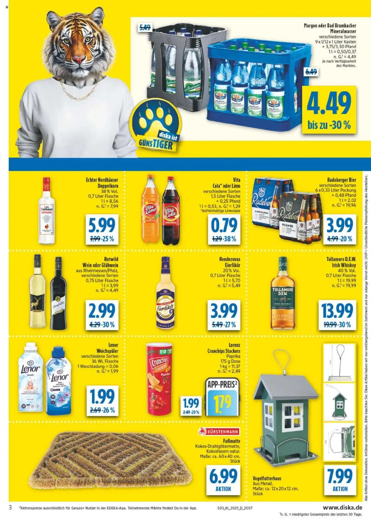 Diska - diska Angebote Sachsen-Thüringen KW41 – gültig ab 06.10.2025 | Seite: 3 | Produkte: Lenor, Bad, Limonade, Paprika