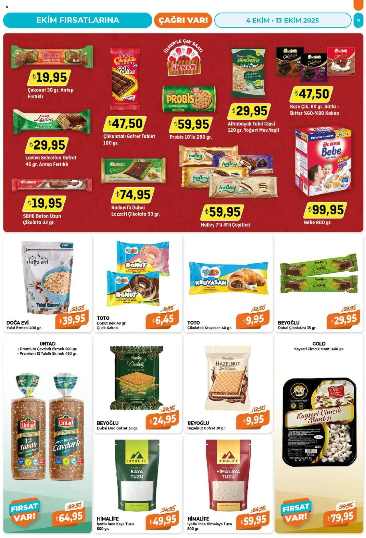 Çağrı Market Katalog - 04.10.2025 tarihinden itibaren geçerlidir | Sayfa: 9 | Ürünler: Çay, Tahıl, Yulaf, Bisküvi