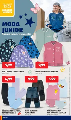 Anteprima del volantino JEANS OUTDOOR PER BAMBINI, Jeans outdoor per bambini, taglie: 98-116 valido a partire dal 23.03.2026 | Pagina: 16