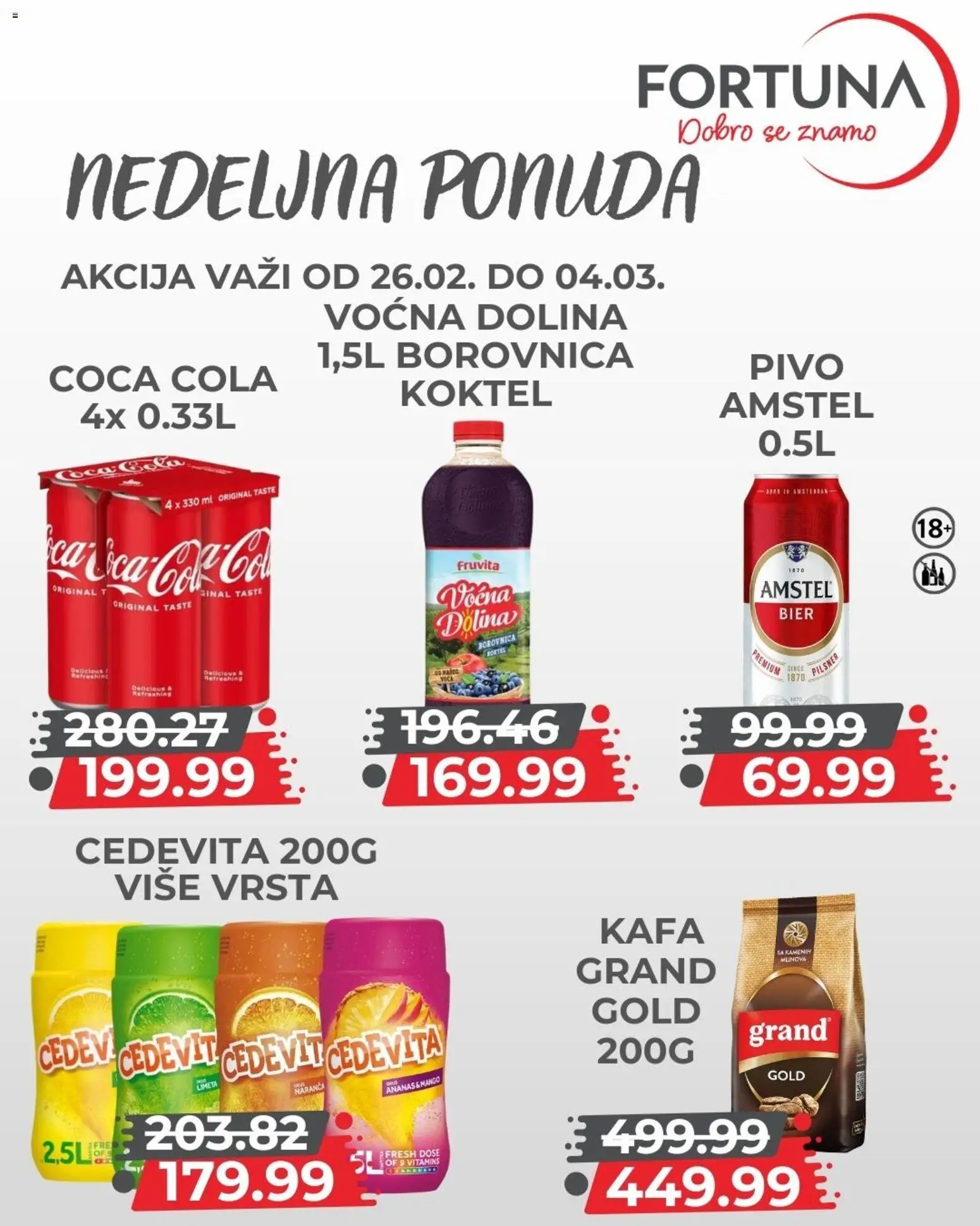 Fortuna Market katalog - važi od 26.02.2026 | Strana: 9 | Proizvode: Ananas, Coca Cola, Amstel, Borovnica