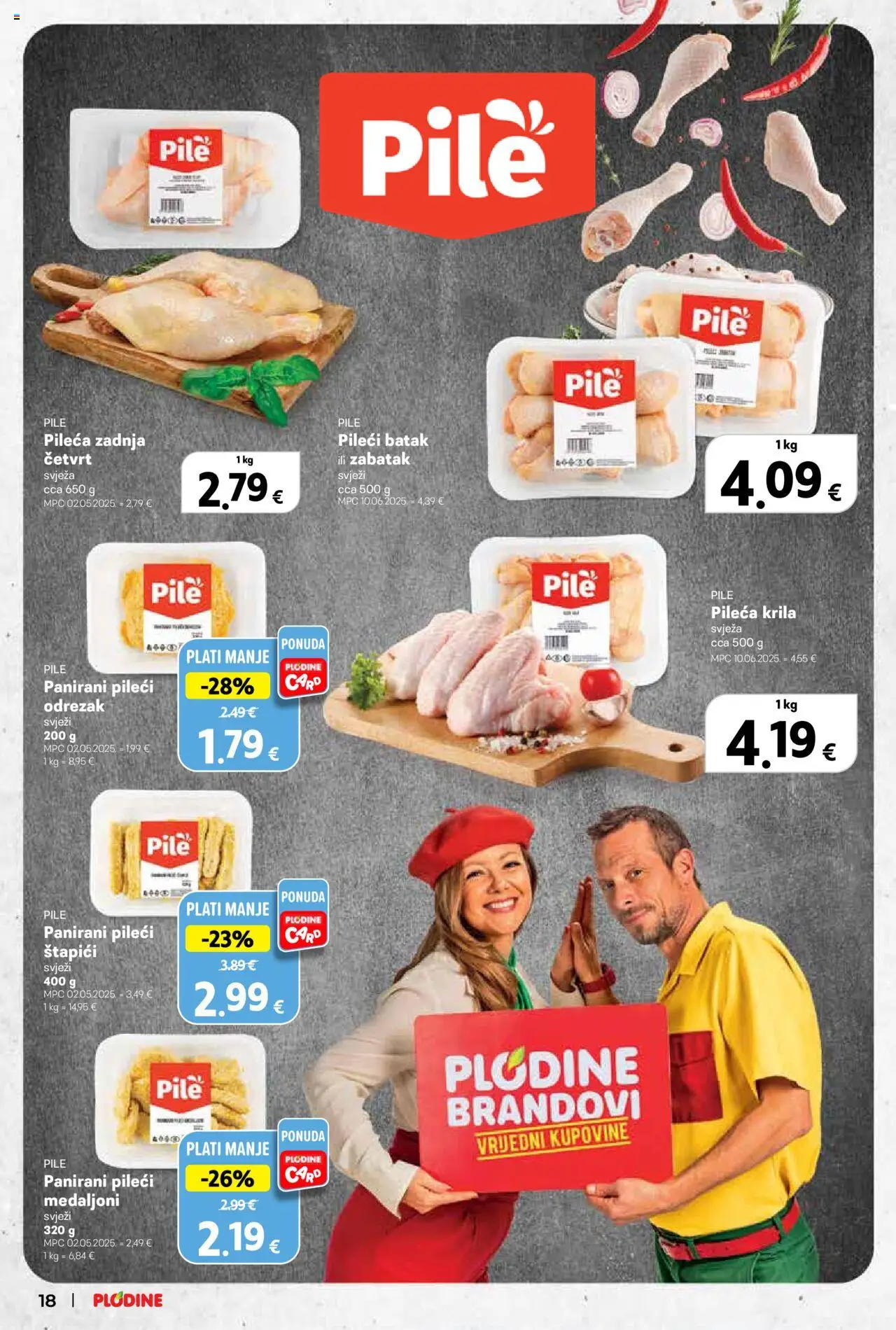 Plodine katalog | vrijedi od 22.10.2025 | Stranica: 18 | Proizvodi: Pileća krila, Štapići