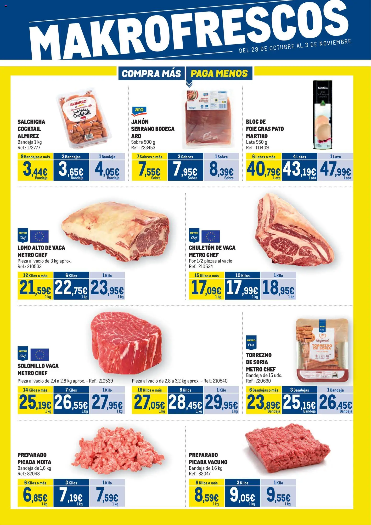 Makro - Fresco Levante │ válido desde el 28.10.2025 | Página: 1 | Productos: Jamón serrano, Jamón, Bandeja