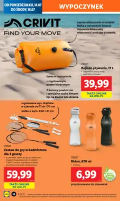 Lidl Katalog od 14.07.2025 | Strona: 20 | Produkty: Ubrania, Torba, Siatka, Gry
