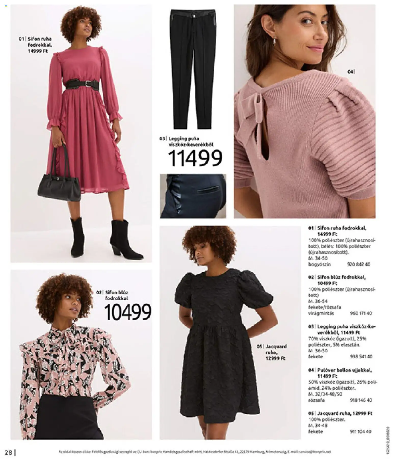 Bonprix akciós ujság - amely érvényes a következő dátumtól: 04.11.2025 | Oldal: 30 | Termékek: Ruha, Blúz, Pulóver, Legging