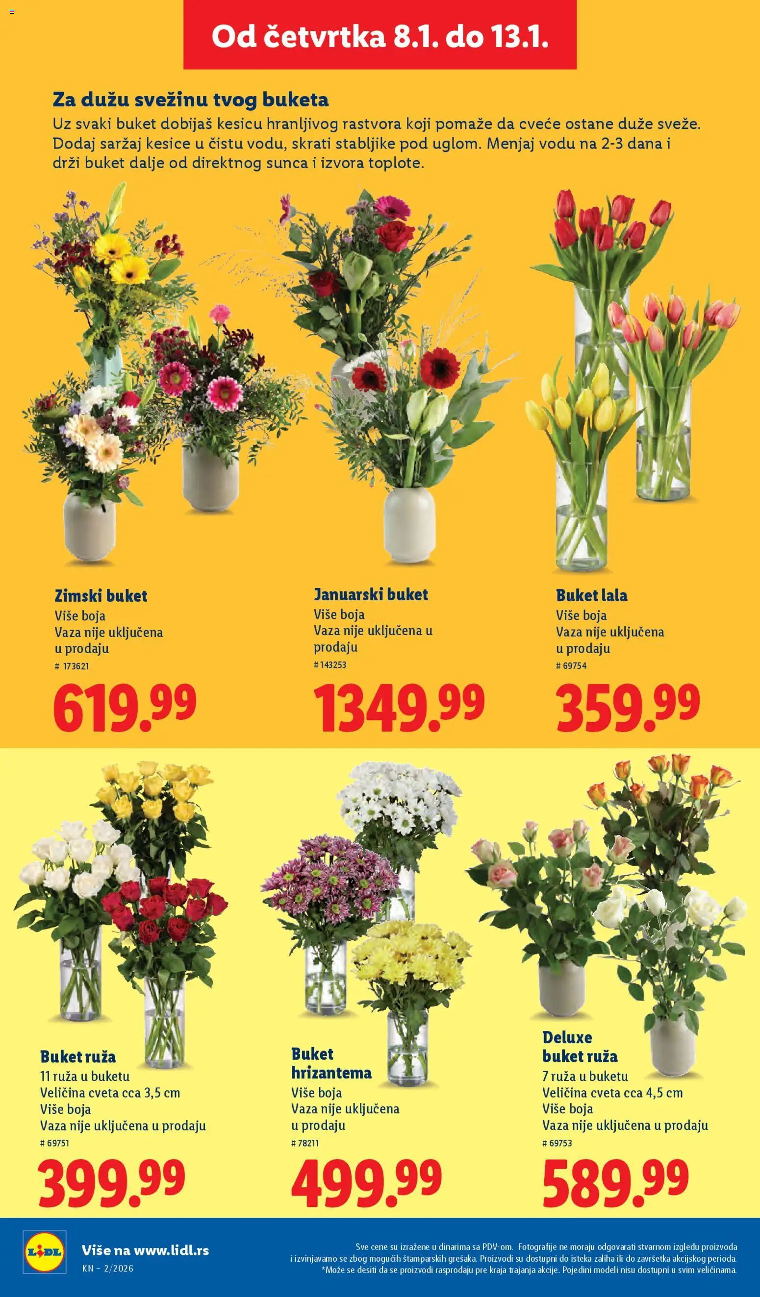 Lidl katalog - važi od 08.01.2026 | Strana: 52 | Proizvode: Vaza, Hrizantema, Cvece