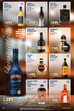 Metro - Ünnepi Italok katalógus - amely érvényes a következő dátumtól: 01.12.2025 | Oldal: 18 | Termékek: Tiramisu, Krémlikőr, Irish whiskey, Likőr