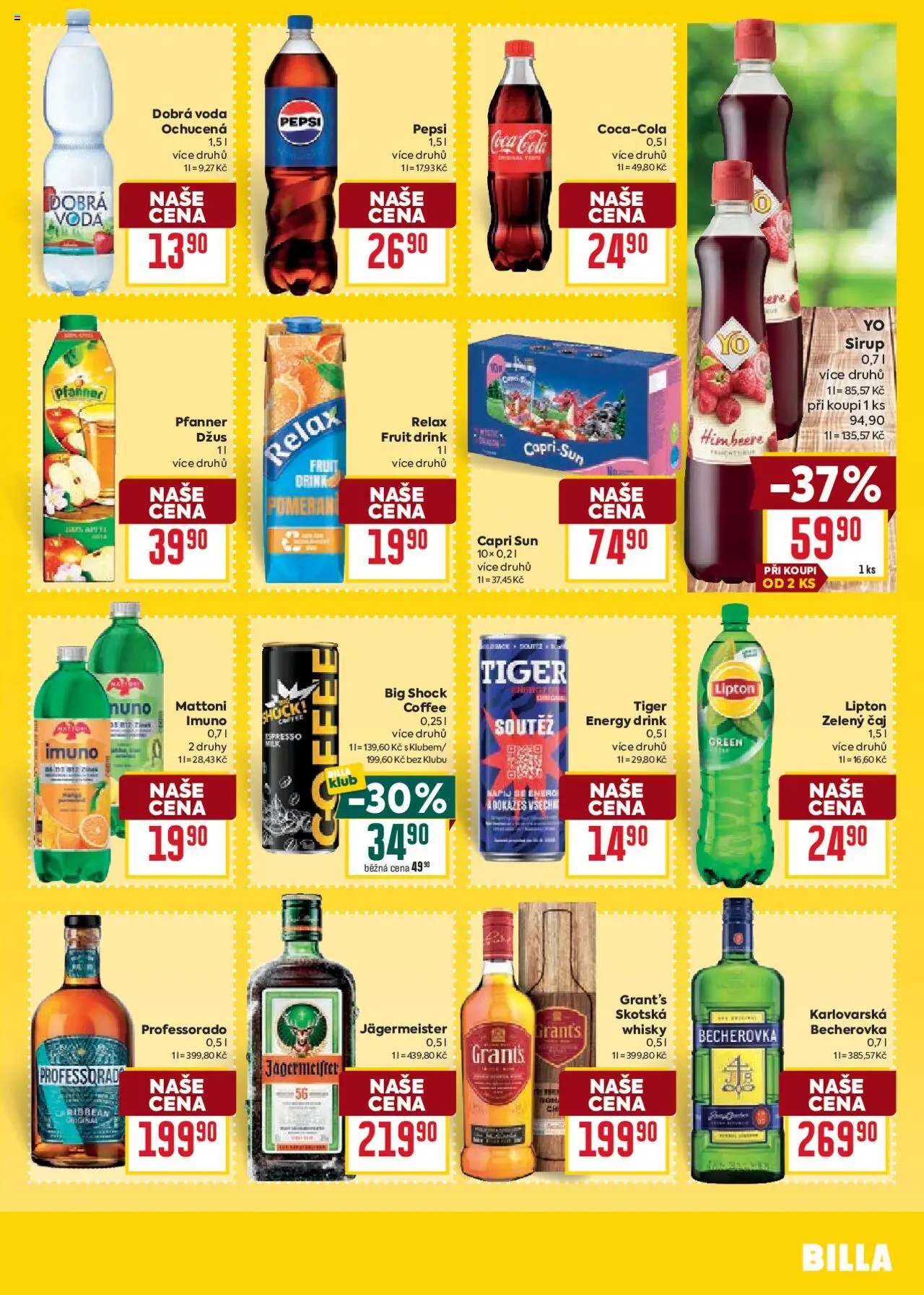 Billa Velký leták od 02.07.2025 | Strana: 23 | Produkty: Čaj, Dobrá voda ochucená, Capri Sun, Cola