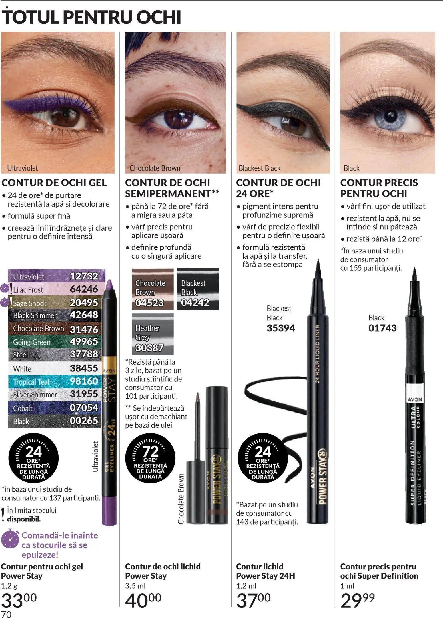 Noul catalog Avon – valabil de la 01.12.2025 | Pagină: 70 | Produse: Demachiant, Ulei, Apă