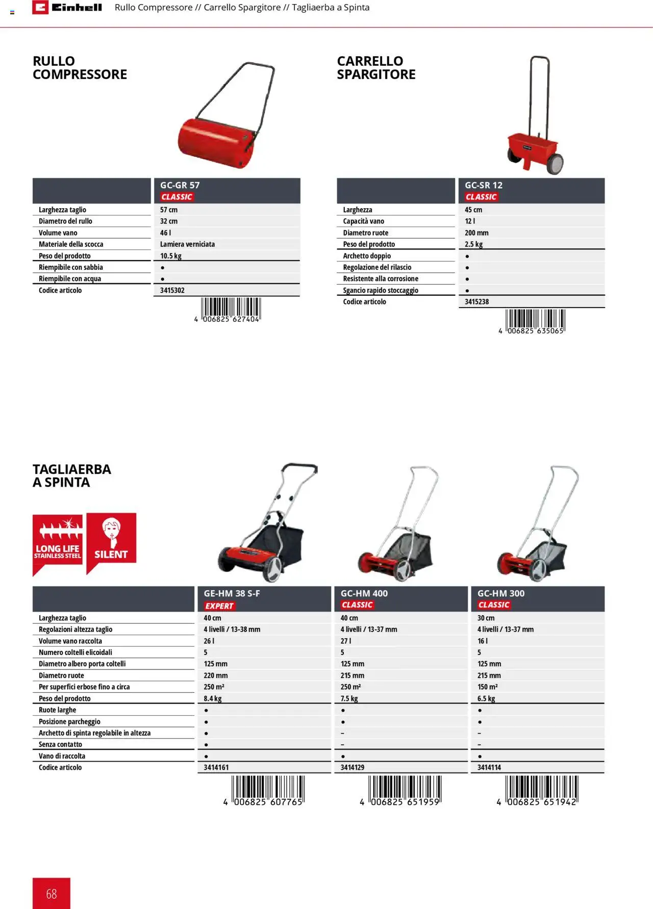 Volantino Einhell del 01.02.2025 | Pagina: 68 | Prodotti: Rullo, Compressore, Acqua, Carrello