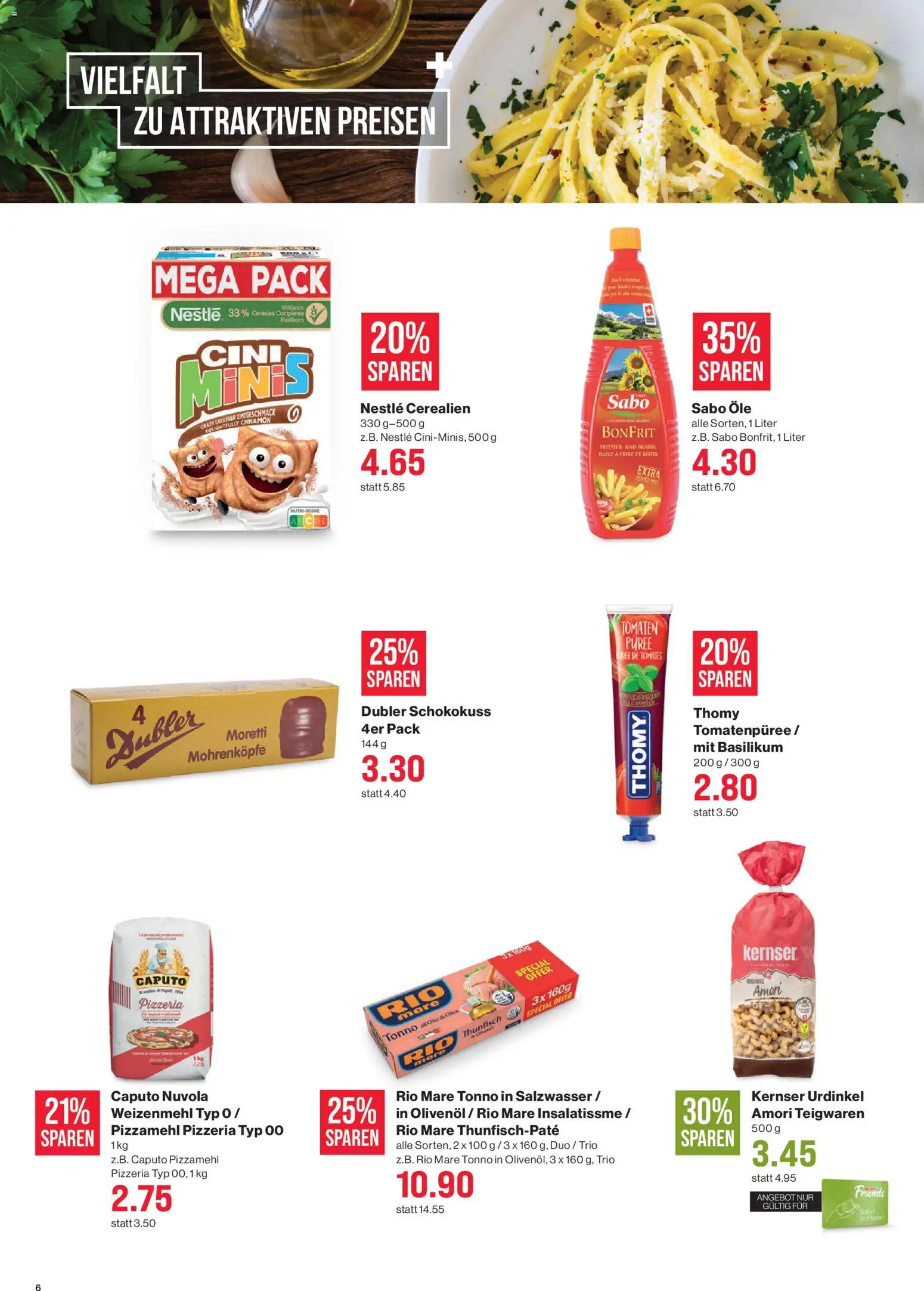 SPAR aktionen – gültig ab 05.03.2026 | Seite: 6 | Produkte: Tomatenpüree, Teigwaren, Tomaten