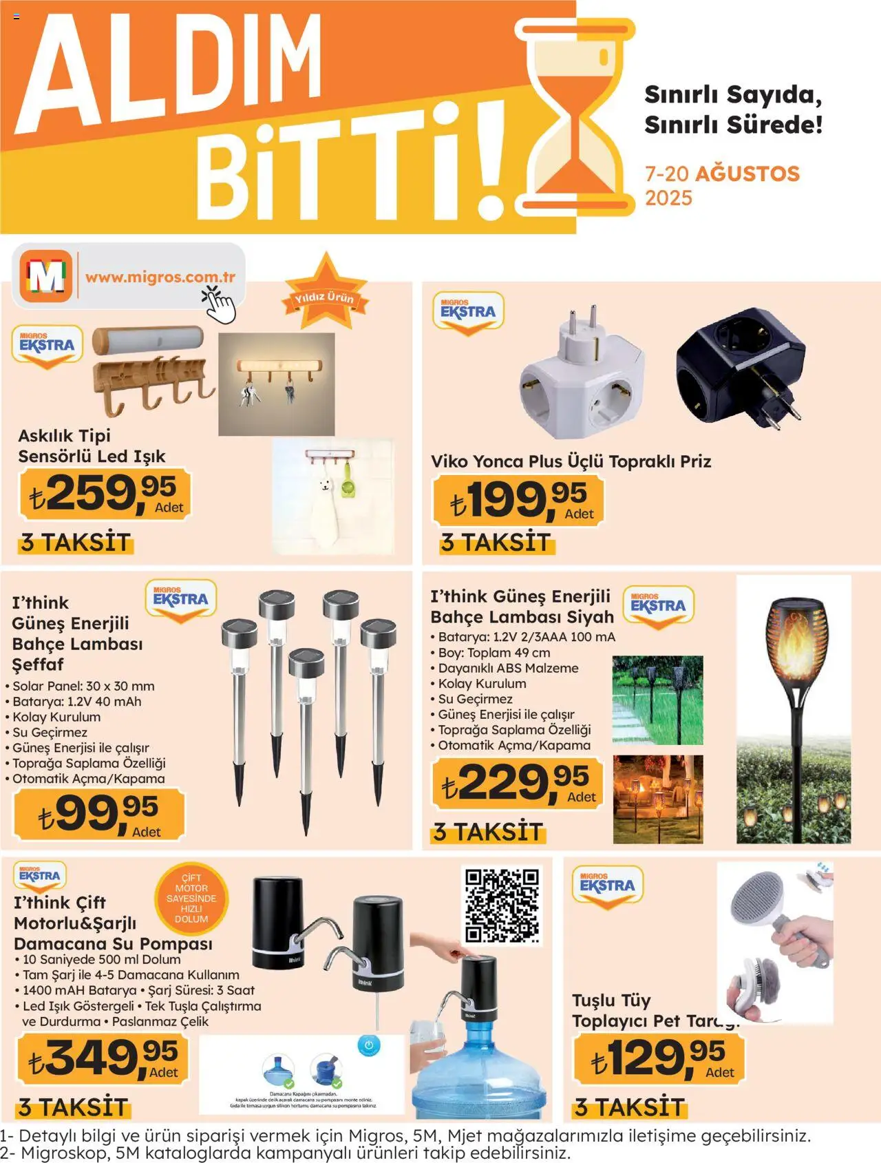 Migros Katalog - Migros Jet Dijital - 07.08.2025 tarihinden itibaren geçerlidir | Sayfa: 7 | Ürünler: Priz, Su, Saat
