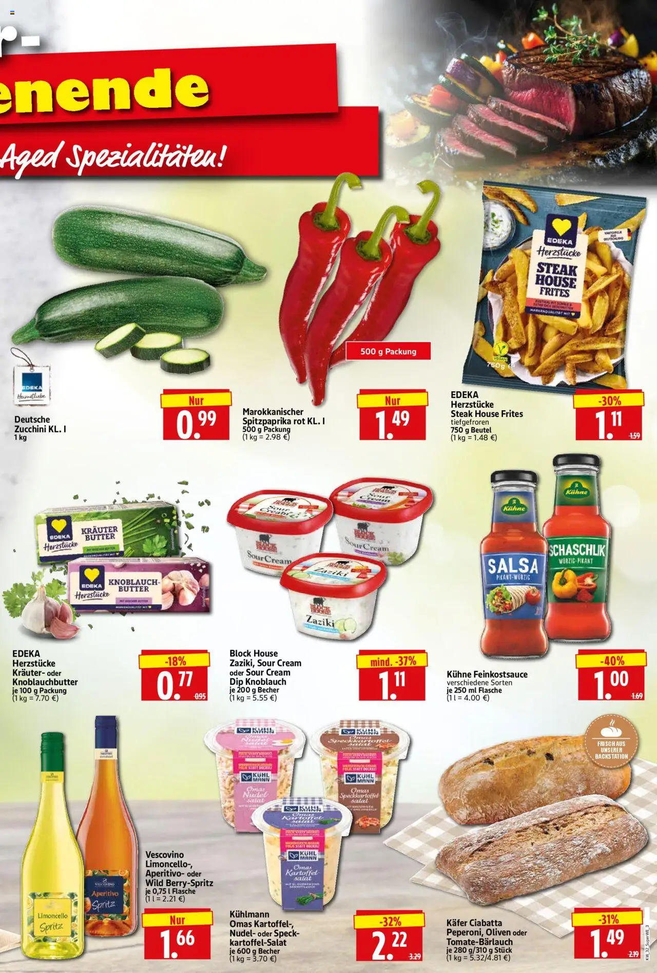 HERKULES - Sonderbeilage - gültig ab dem 07.08.2025 | Seite: 3 | Produkte: Butter, Knoblauch, Limoncello, Zucchini