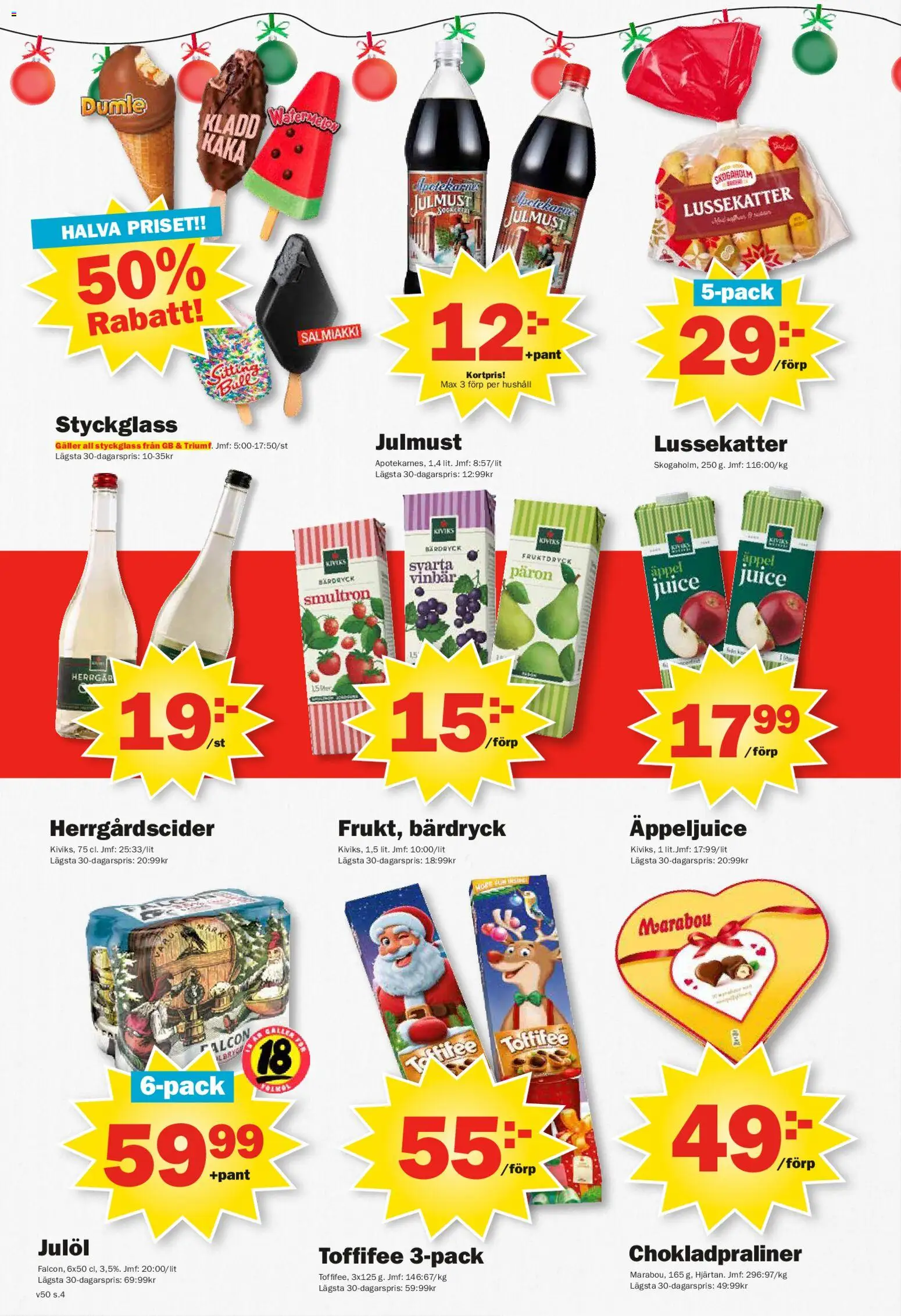 Pekås reklamblad aktuell från 08.12.2025 | Sida: 4 | Produkter: Galler, Juice