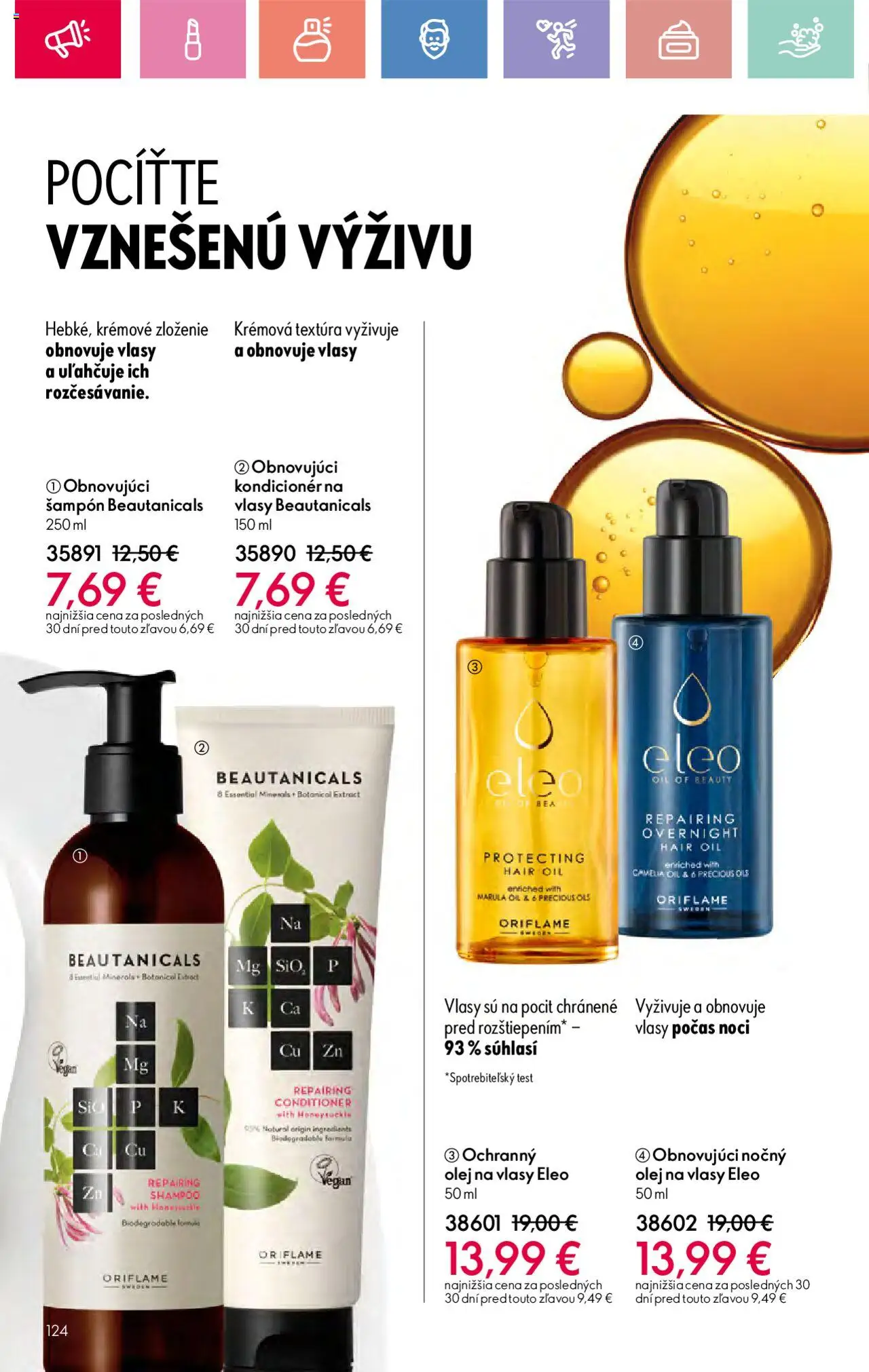 Katalóg Oriflame 12 2025 │ platný od 17.08.2025 | Strana: 124 | Produkty: Olej, Šampón, Kondicionér, Olej na vlasy
