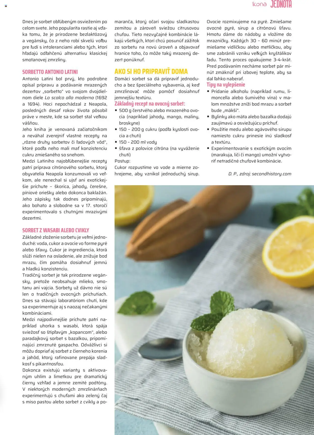 COOP Jednota časopis │ platný od 01.08.2025 | Strana: 21 | Produkty: Zmrzlinovač, Sorbet, Mango, Broskyne