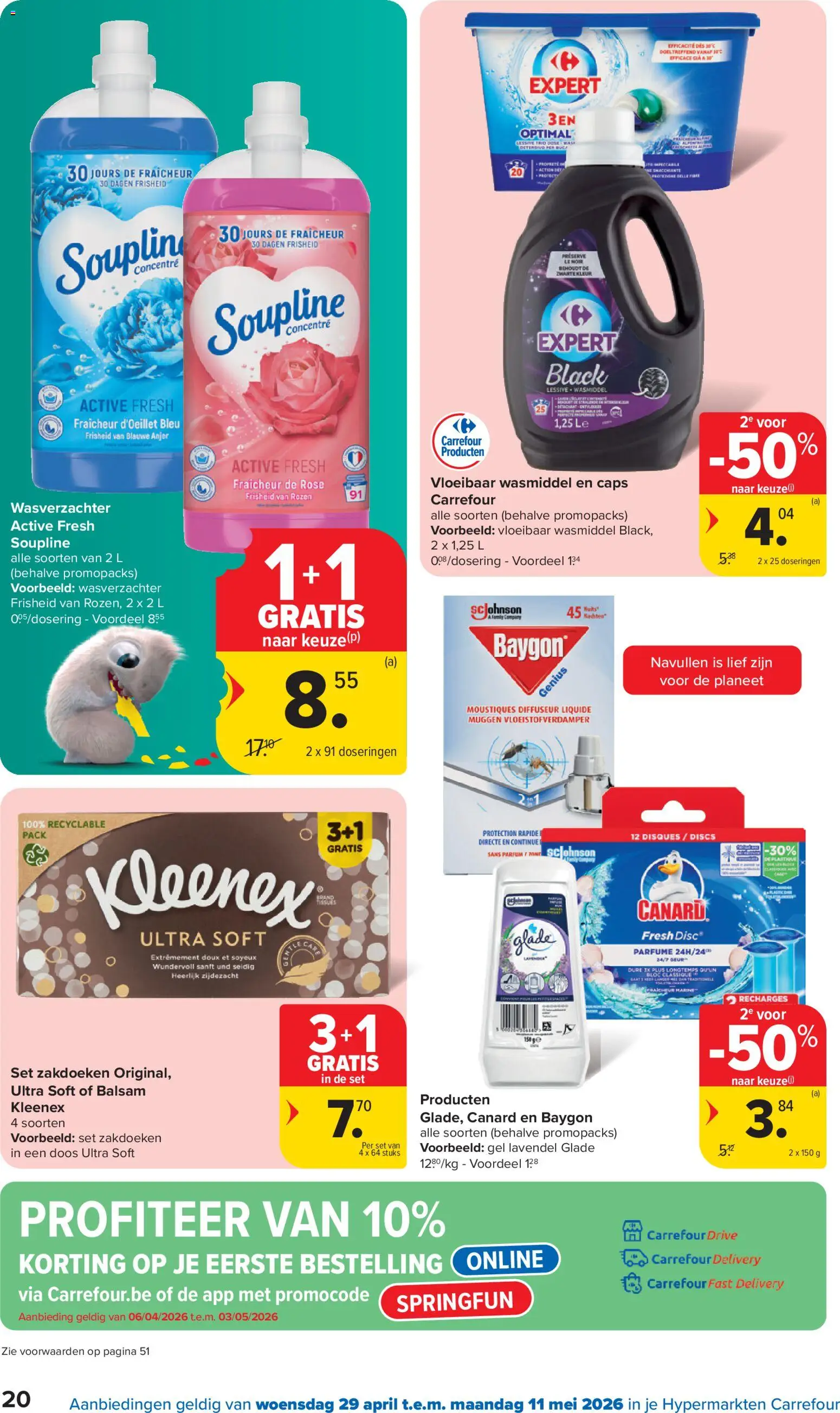 {H1} | Pagina: 20 | Producten: Tissues, Parfum, Wasmiddel, Wasverzachter