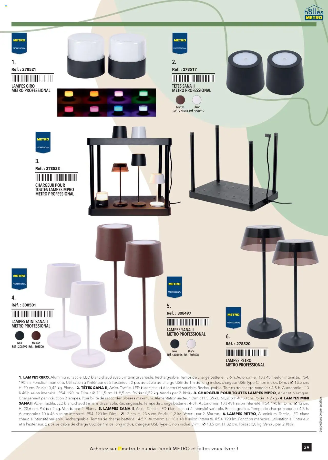  | Page: 39 | Produits: Câble, USB, Poids, Batterie